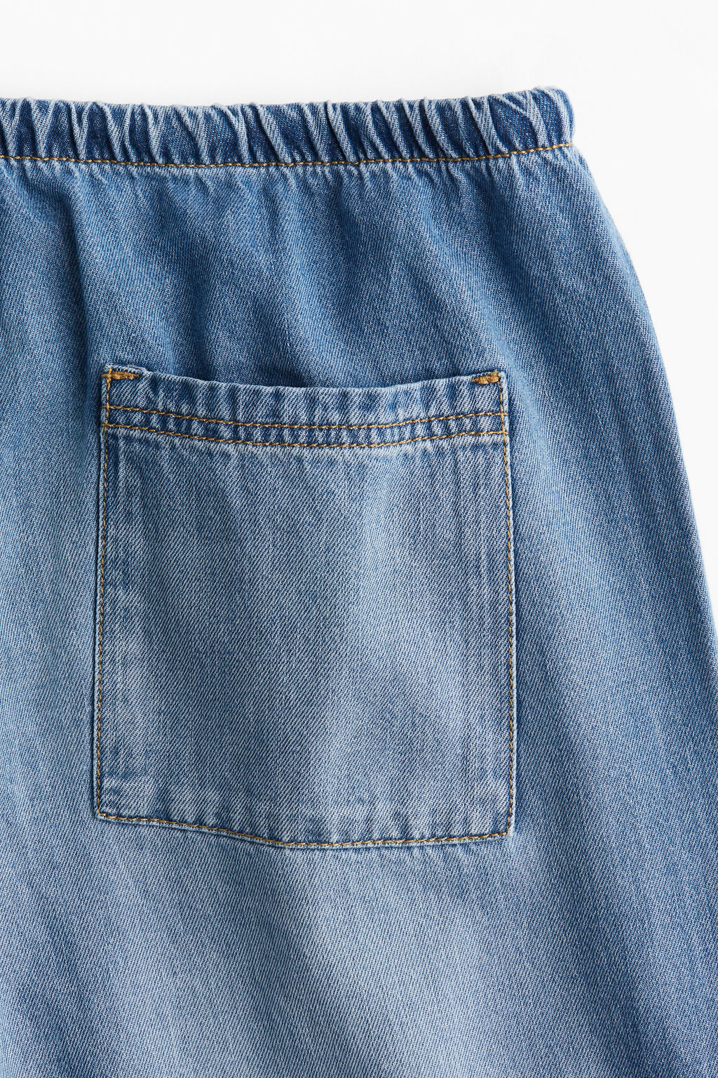 Pantal?n denim con cord?n de ajuste - H&m фото 7