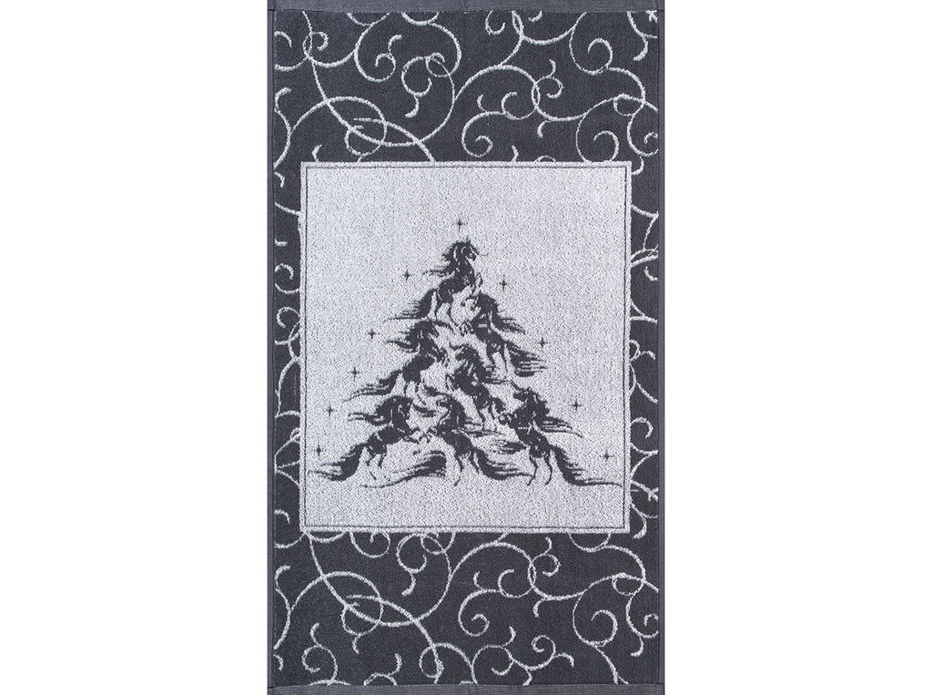 Полотенце махровое 6с103.412ж1 Лошадиная елка(графит5) 50х90см