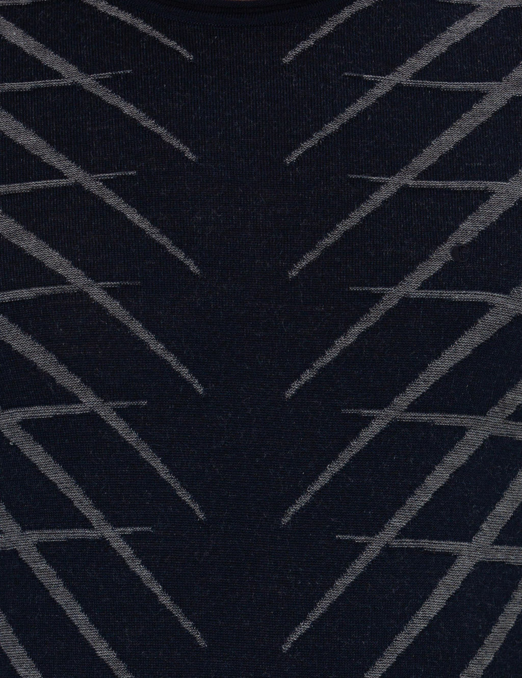 Темно-синий облегающий трикотажный свитер с круглым вырезом - Cacharel фото 6