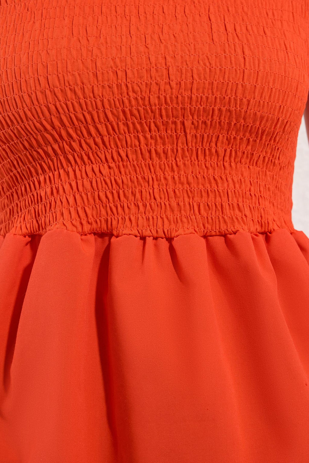 Trendyolmilla Siyah Pamuklu Poplin Detayl? Fitted Ask?l? Gipeli Esnek Orme Bluz TWOSS24BZ00393 фото 8