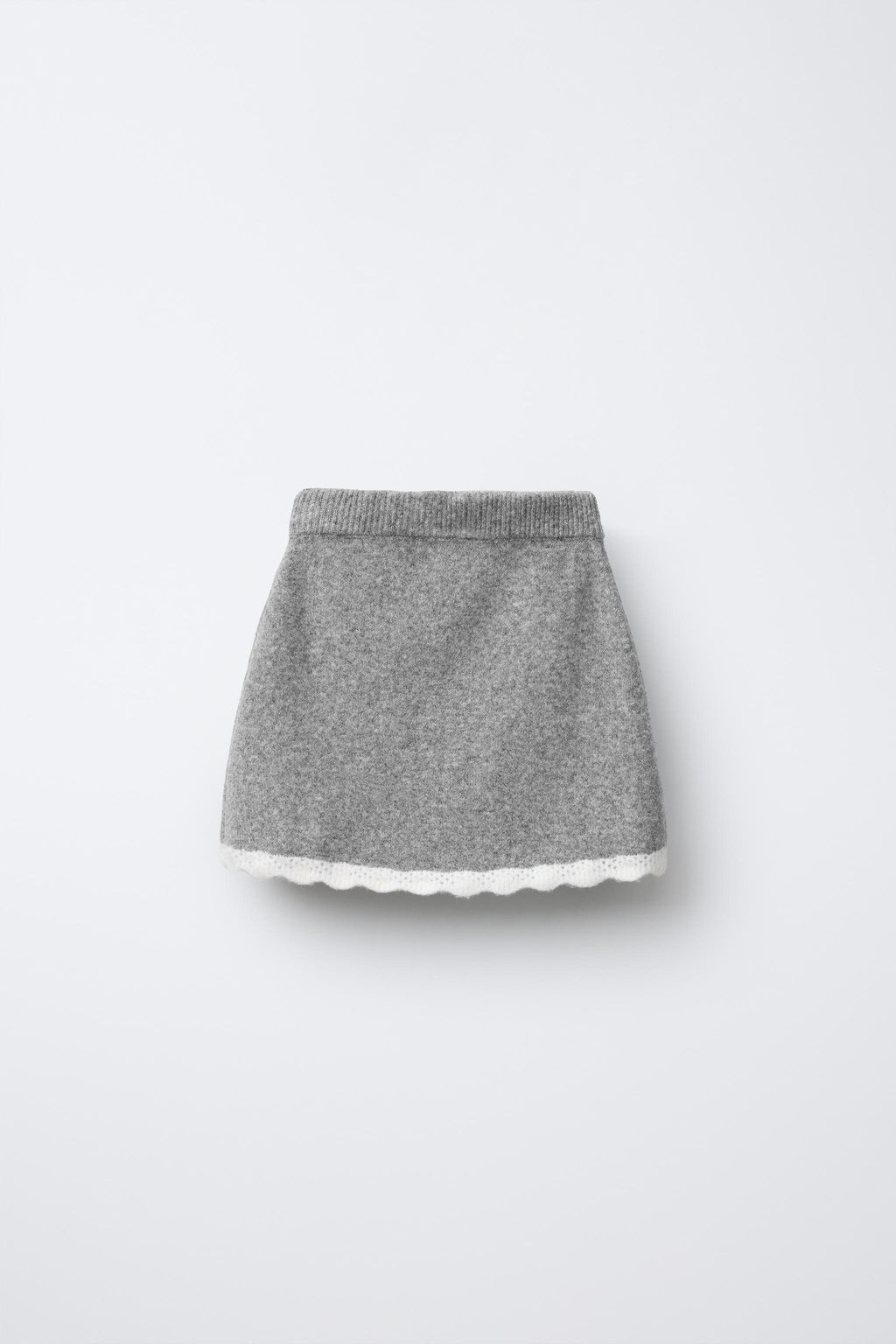 KNIT SKIRT WITH CROCHET TRIMS