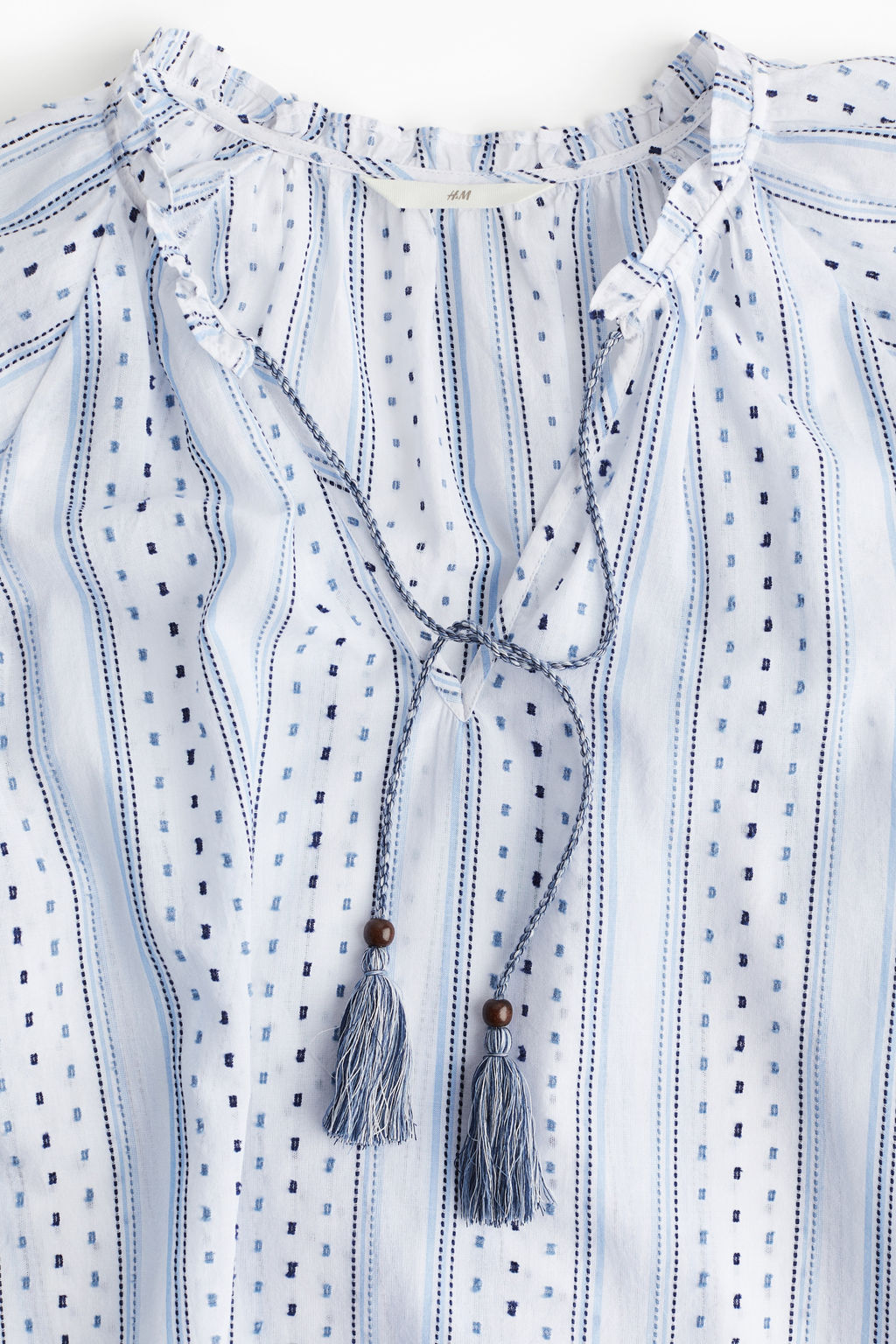 Blusa de algod?n con cord?n de ajuste - H&m фото 2
