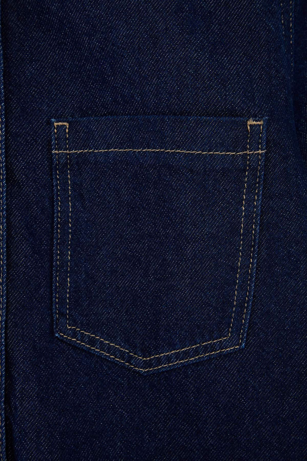 Lacivert Tencel Kar___ml_ K_sa Kol D__me Detayl_ Denim G_mlek TWOSS26GO00193 - Trendyolmilla фото 6