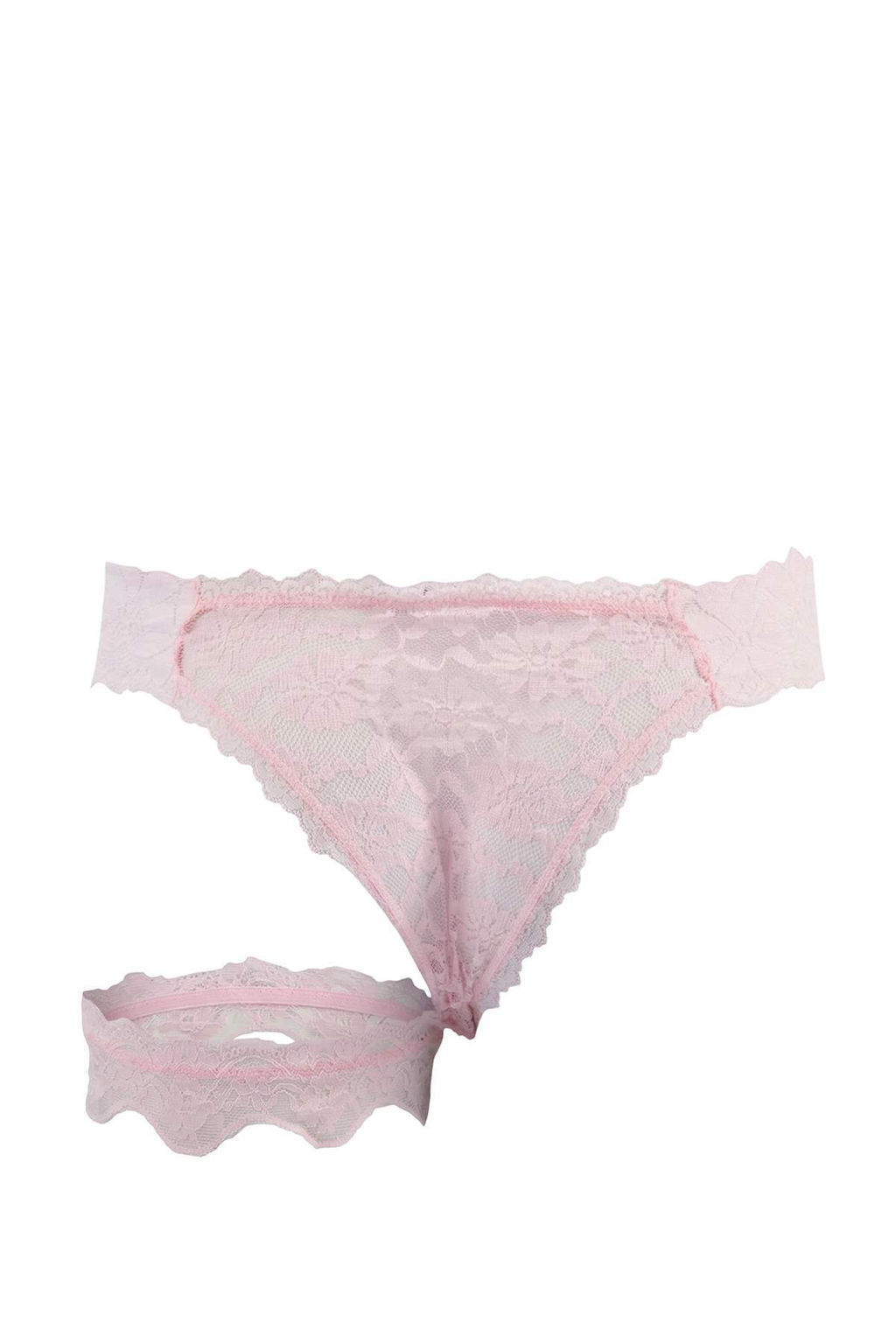 Ekru-Pembe 2li Dantel Tanga Kulot THMSS26KU00017