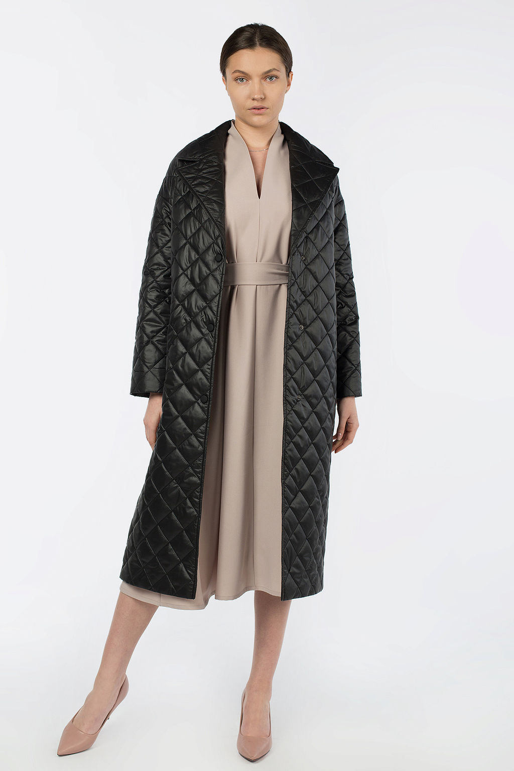 Пальто женское демисезонное (пояс) - El podio фото 3