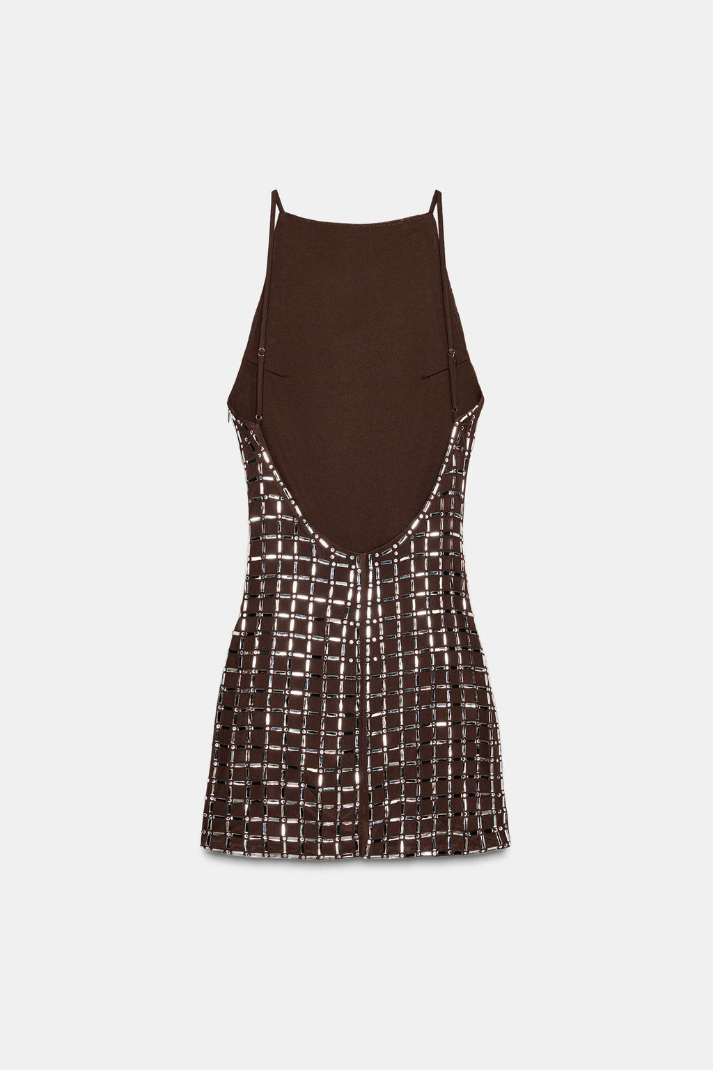SHORT MESH DRESS WITH SPARKLES - Zara фото 7