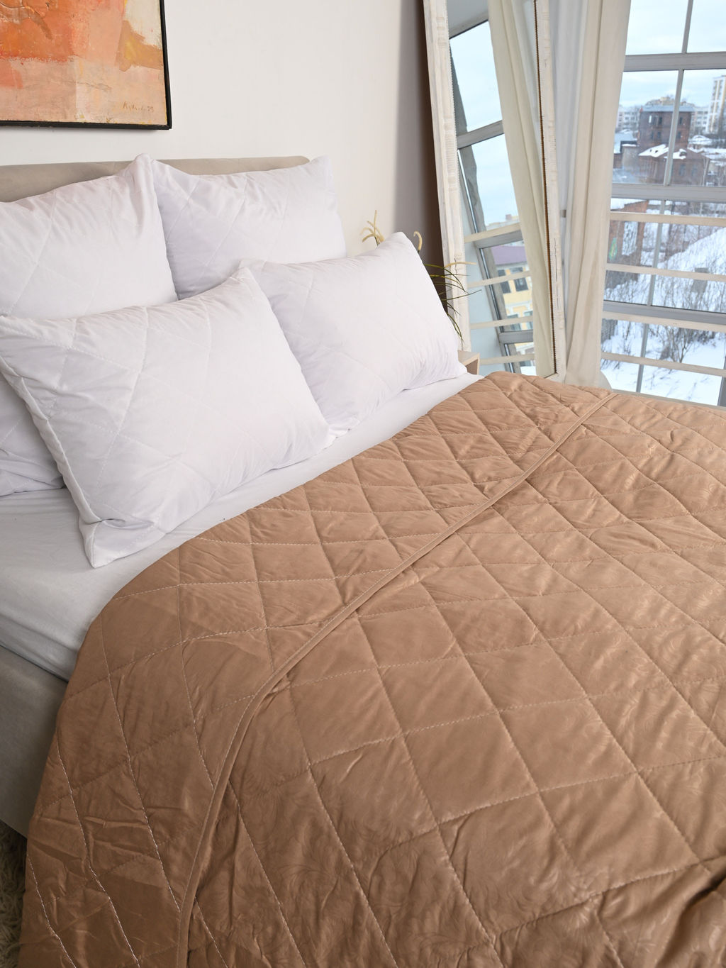 Покрывало Элегант - Коричневый 215х240