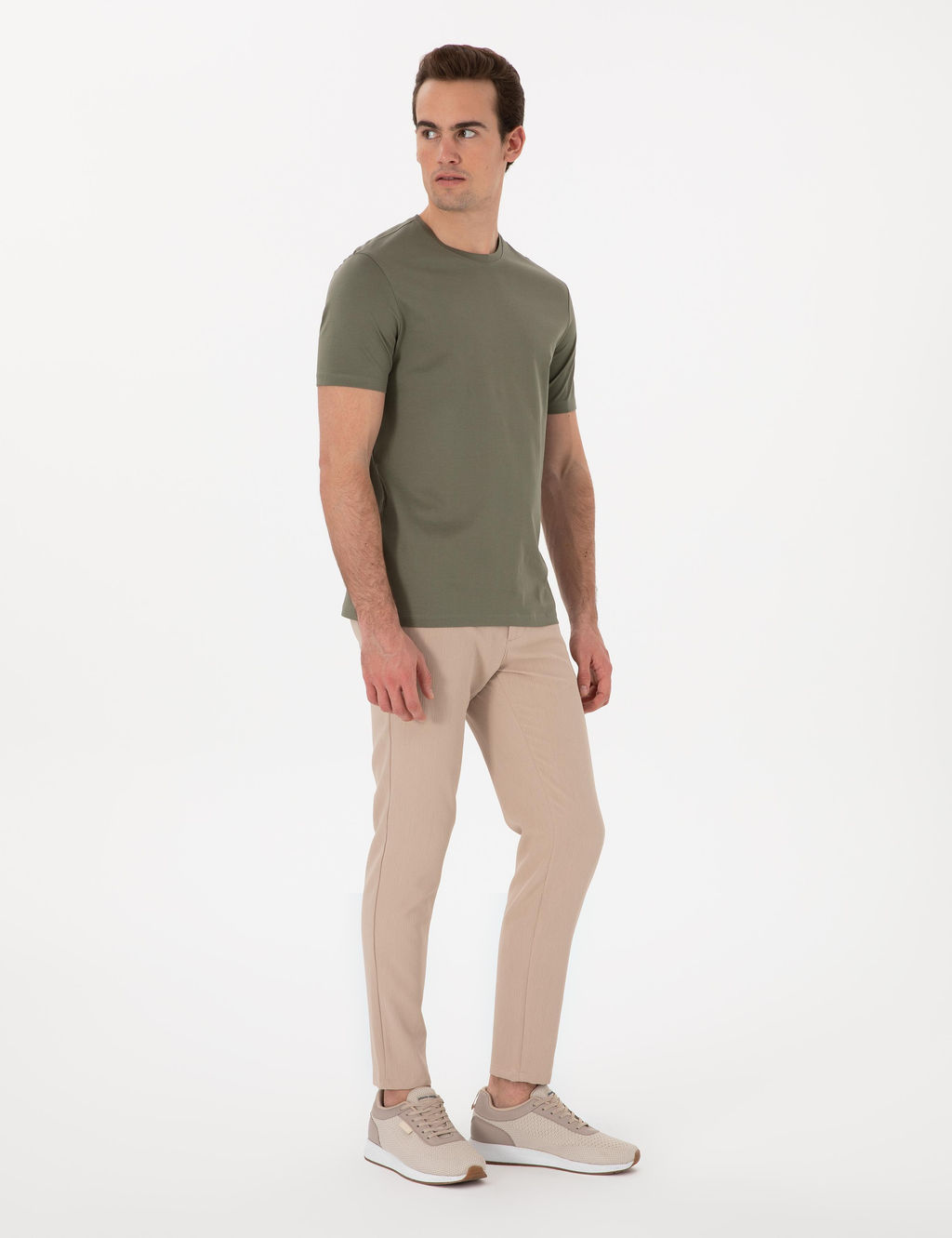 Haki Slim Fit Merserize Basic Ti__rt - Pierre cardin фото 4