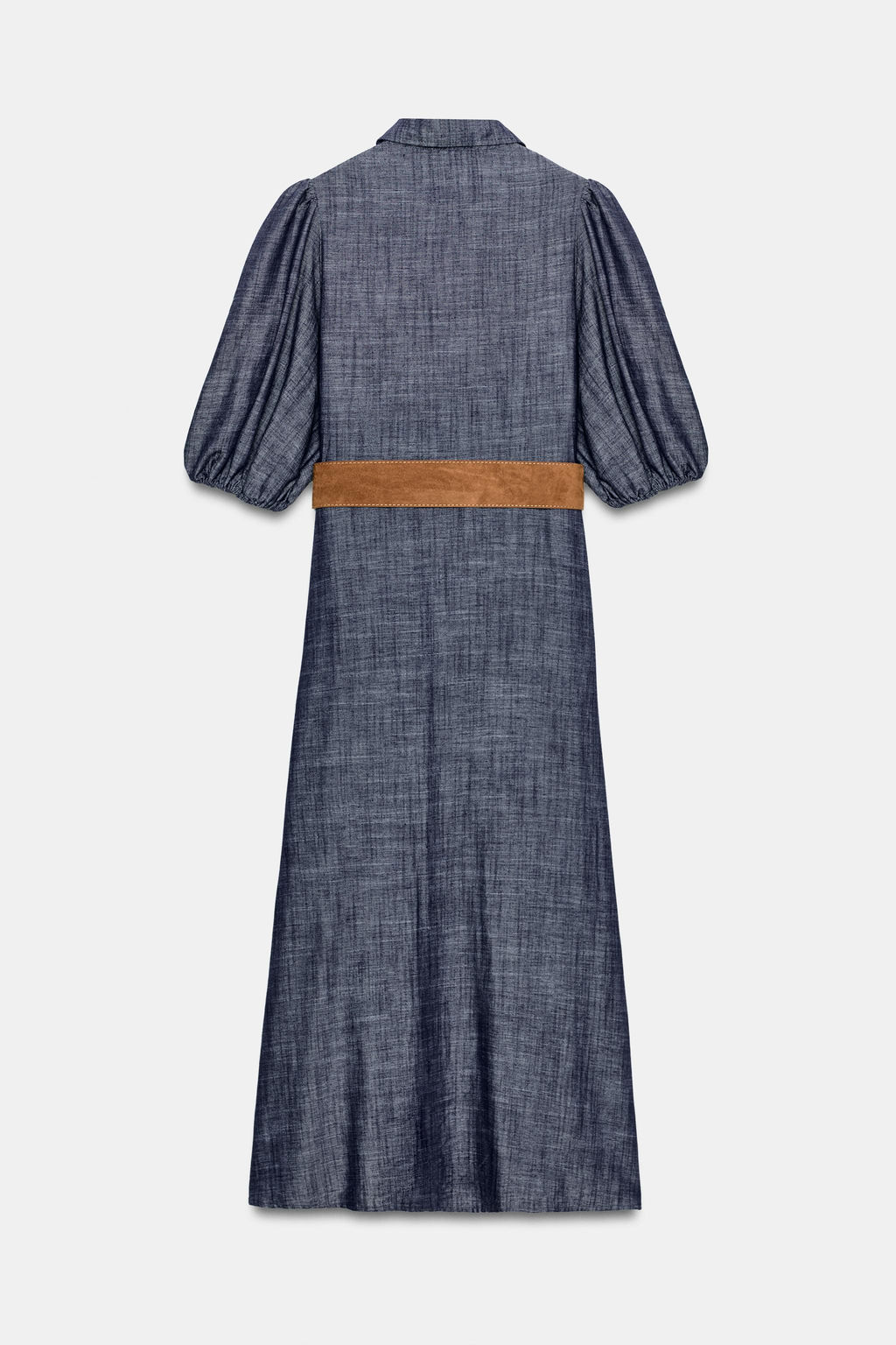 VESTIDO MIDI CINTUR?N / ?ndigo - Zara фото 8