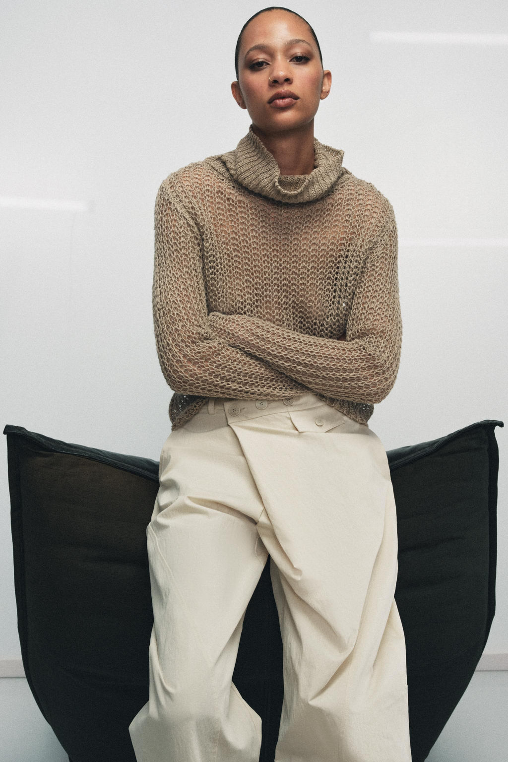 JERSEY PUNTO CALADO 100% LINO / Cuerda - Zara фото 5