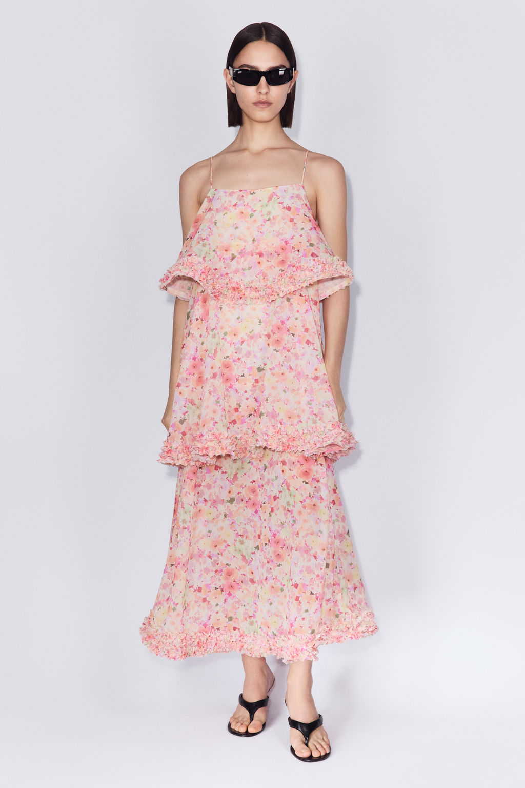 Vestido escalonado de volantes - H&m фото 2