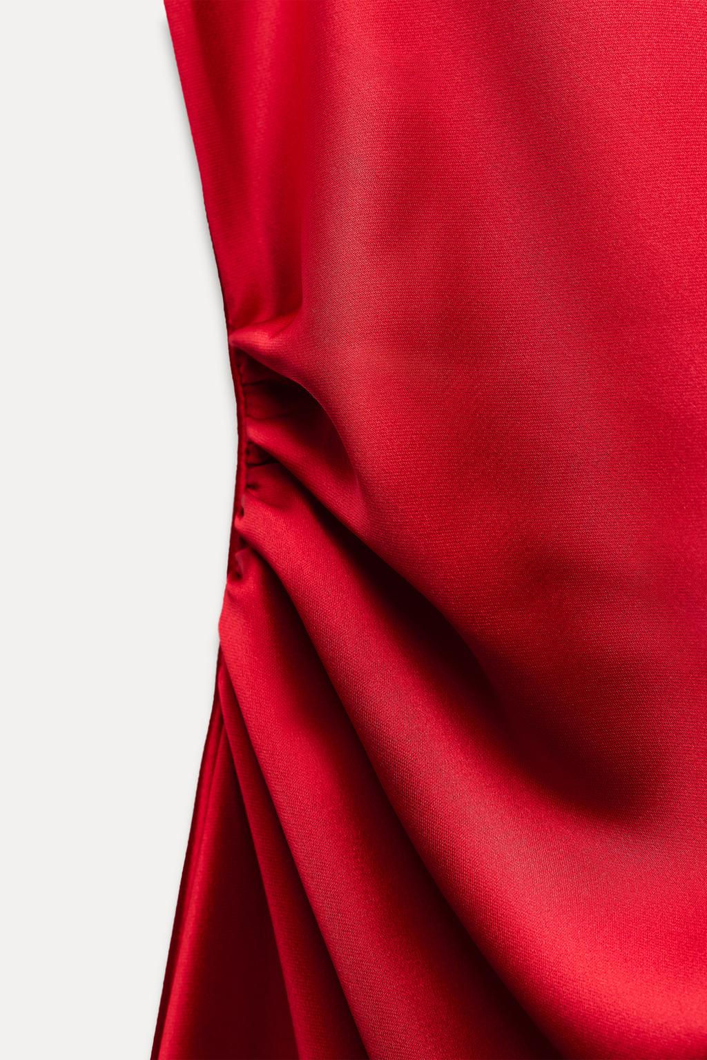 SATIN MIDI DRESS - Zara фото 13