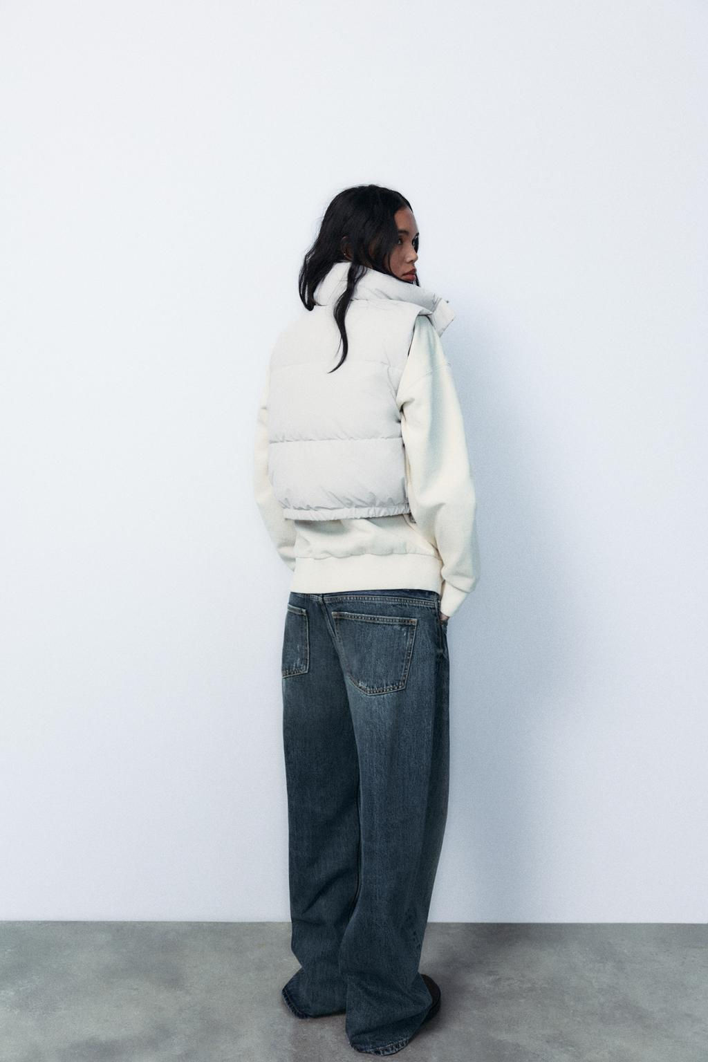 RUBBERISED PADDED CROP GILET - Zara фото 4