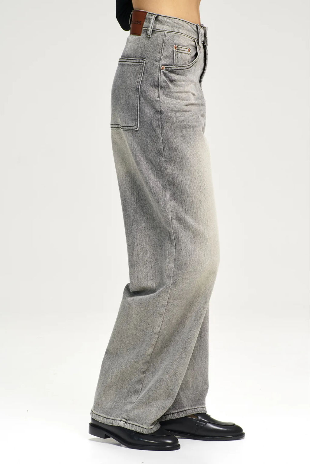 Джинсы RELAXED с потертостями Grey