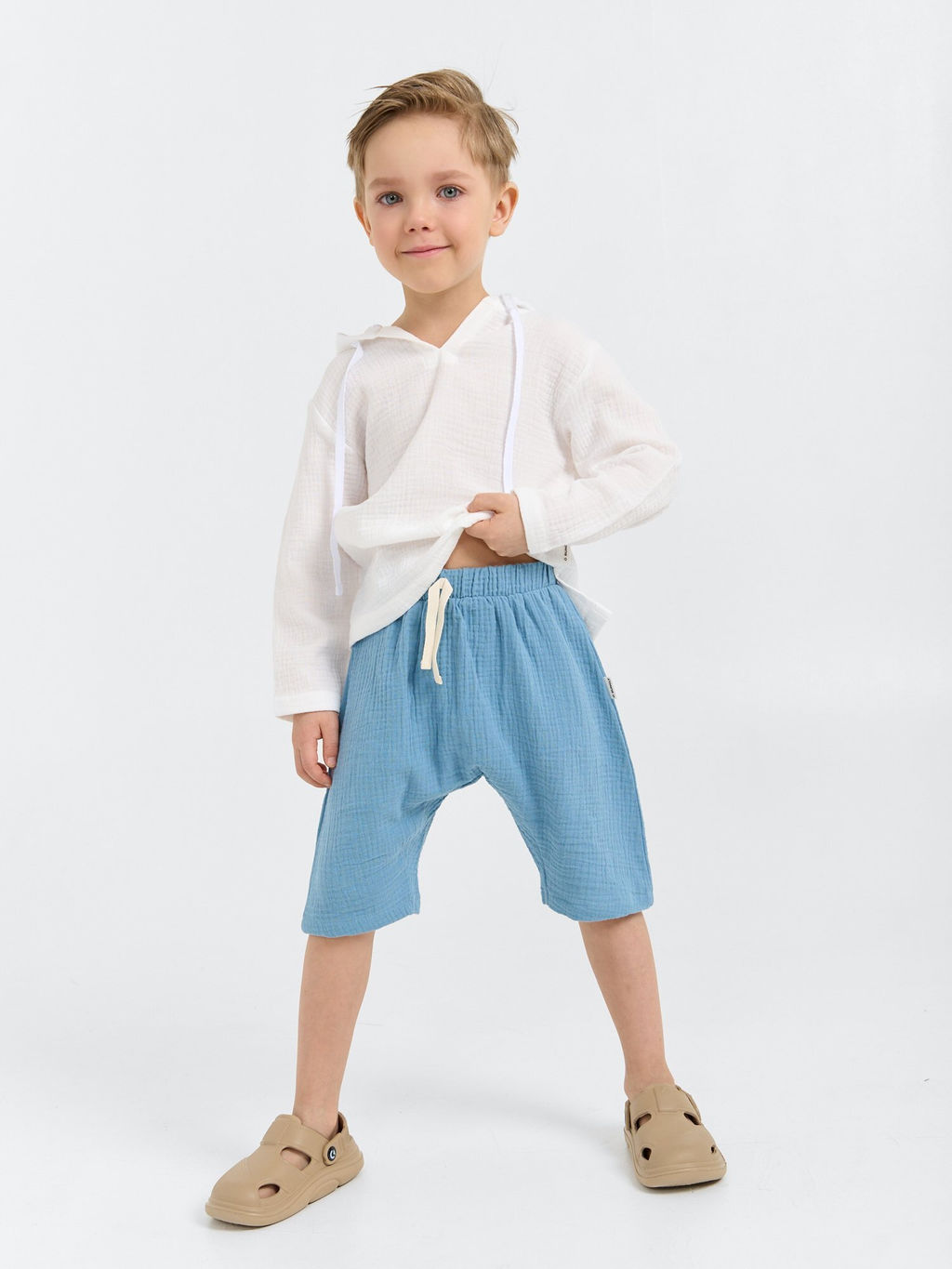 Шорты муслиновые Деним - Bungly фото 2