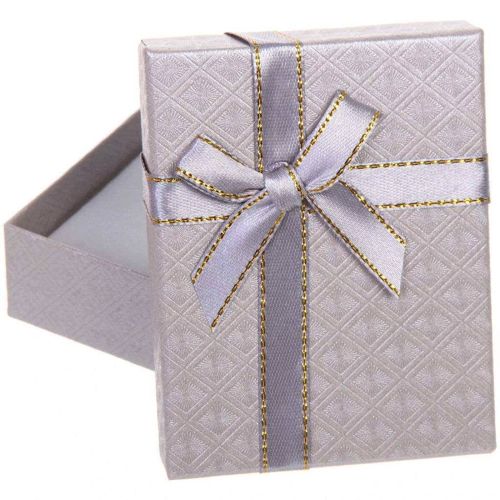 Цена за 4 шт. Коробка подарочная "С любовью" 9*7*3 см, Серебро
