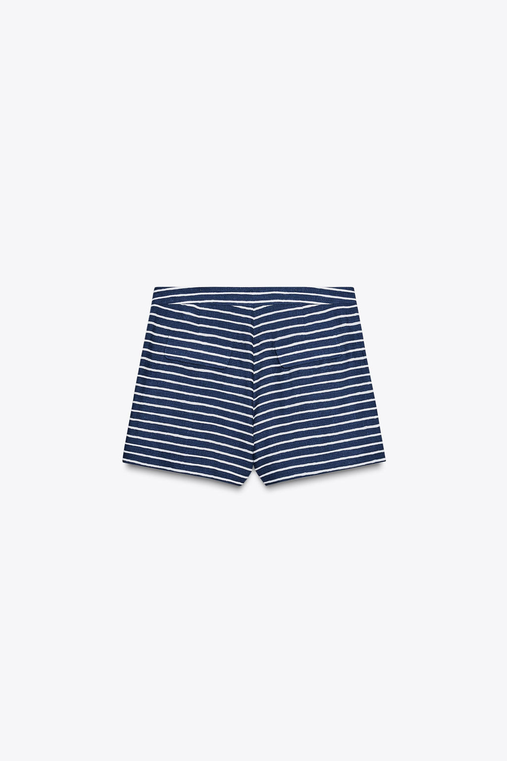 STRIPED LINEN BLEND BERMUDA SHORTS - Zara фото 9