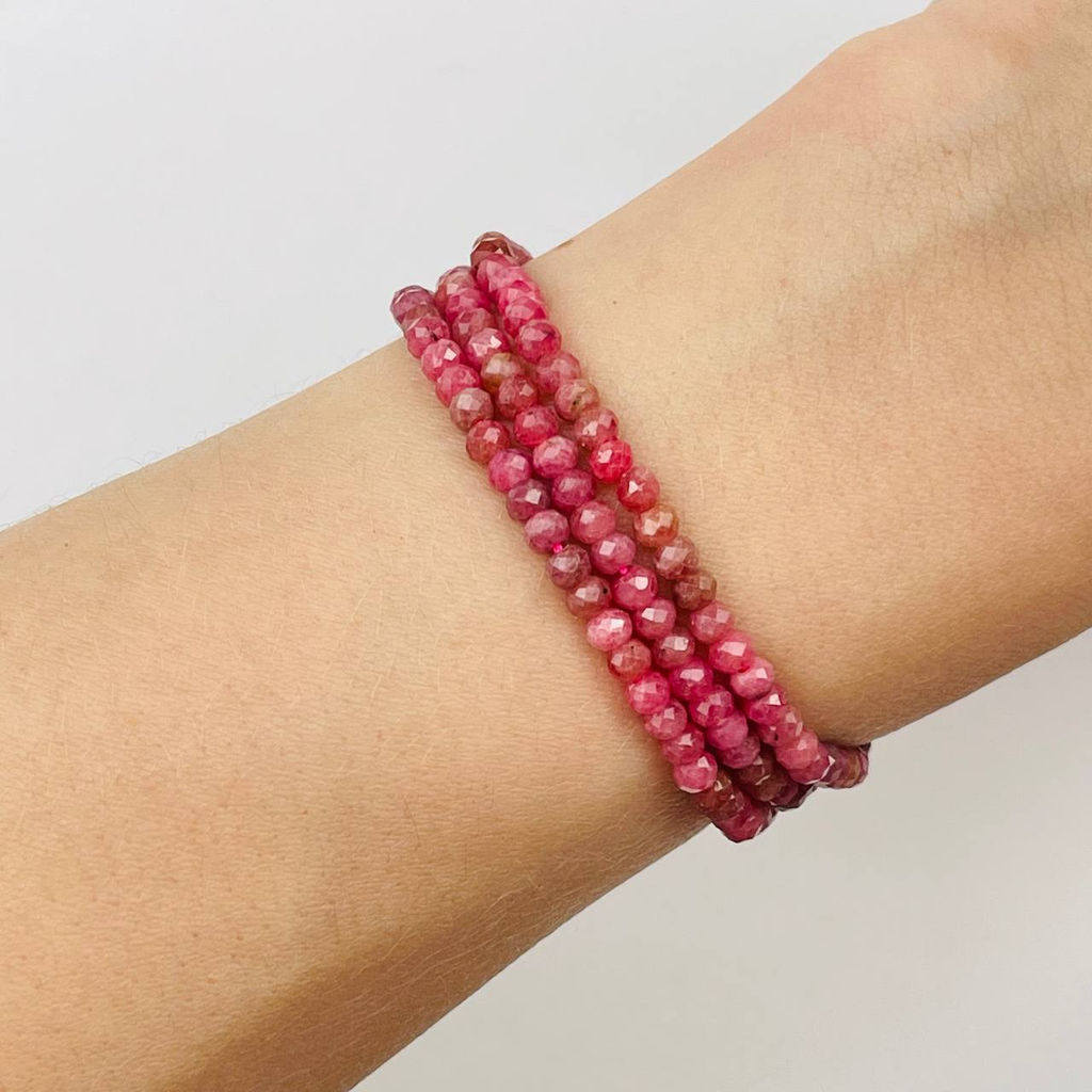 Бусины для украшений из Родонита (130 бусин)