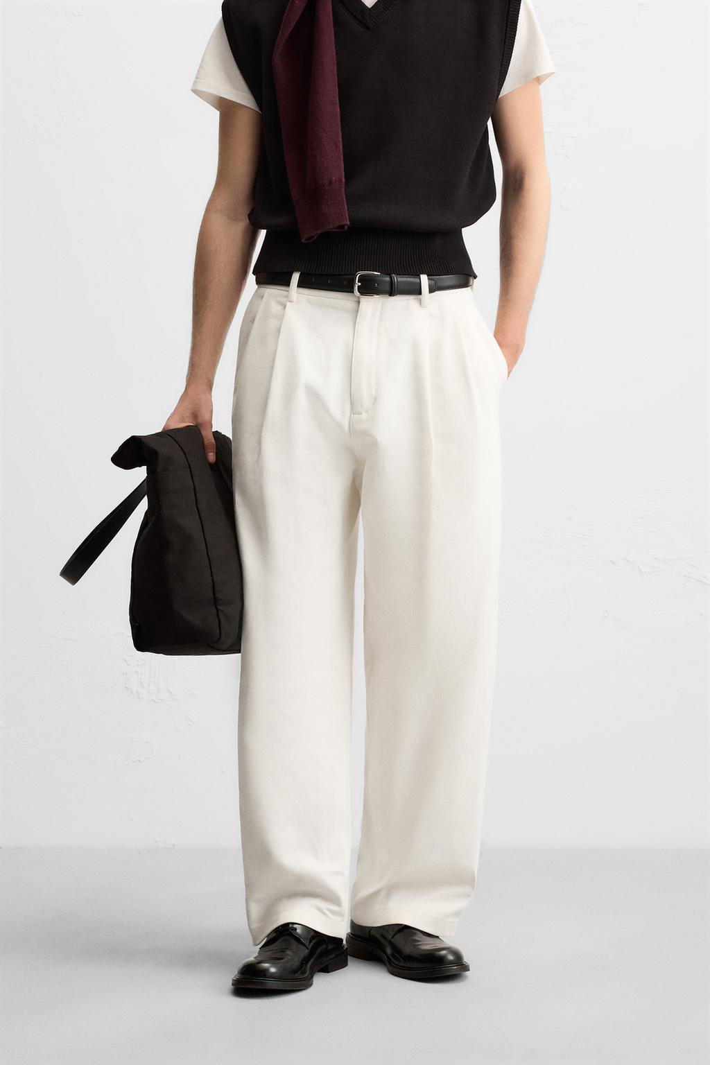 BALLOON-FIT PLEATED TROUSERS - Zara фото 4