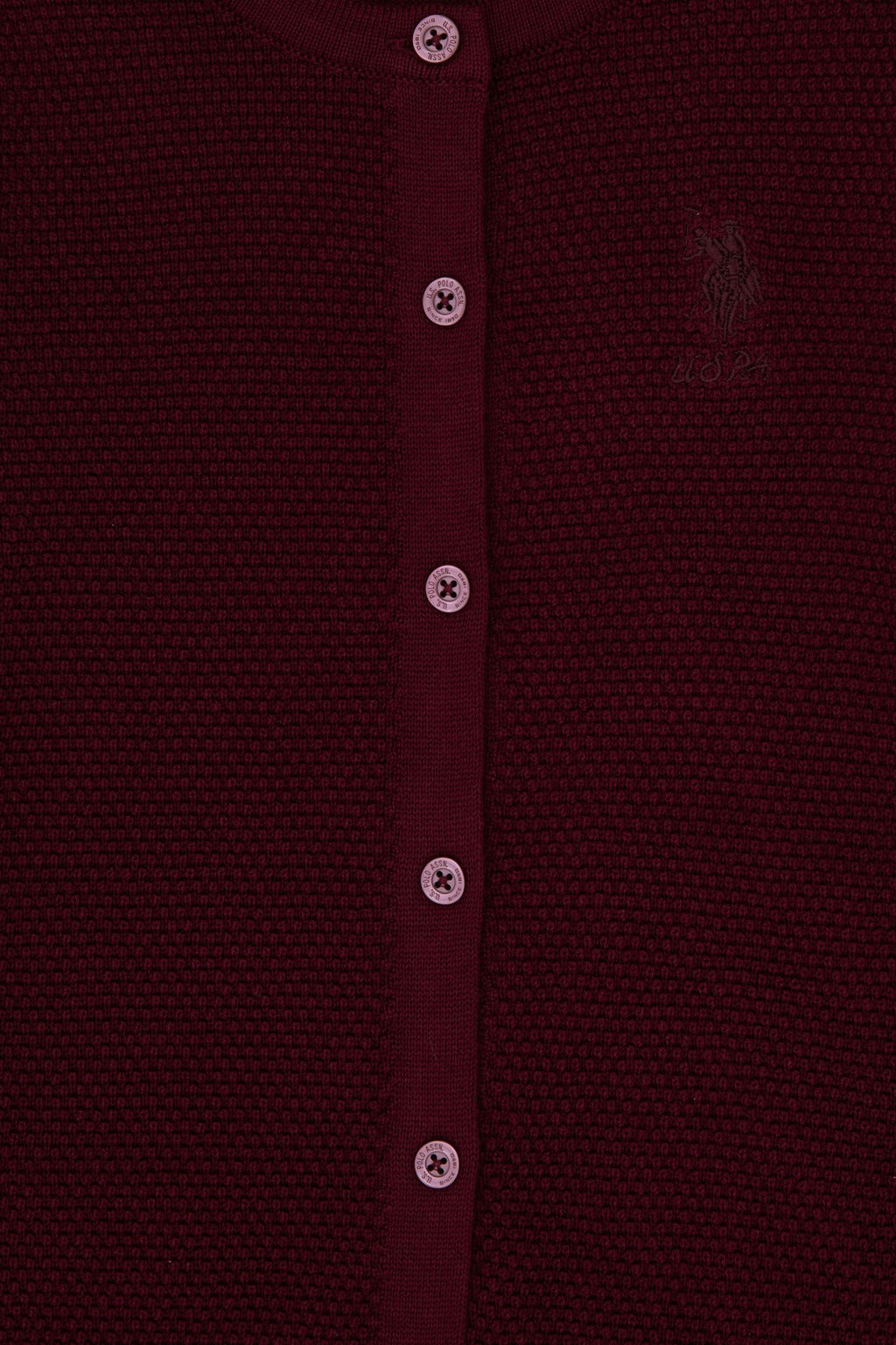 K_z _ocuk Bordo D__meli Bisiklet Yaka Triko H_rka Sepette S_rpriz _ndirim - U.s. polo assn фото 3