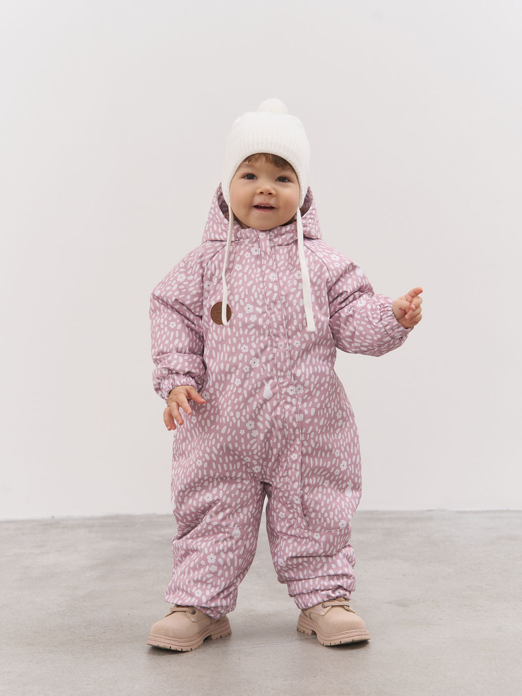 Комбинезон демисезонный мембранный Солнечные зайчики - розовый 0+ - Bungly фото 9