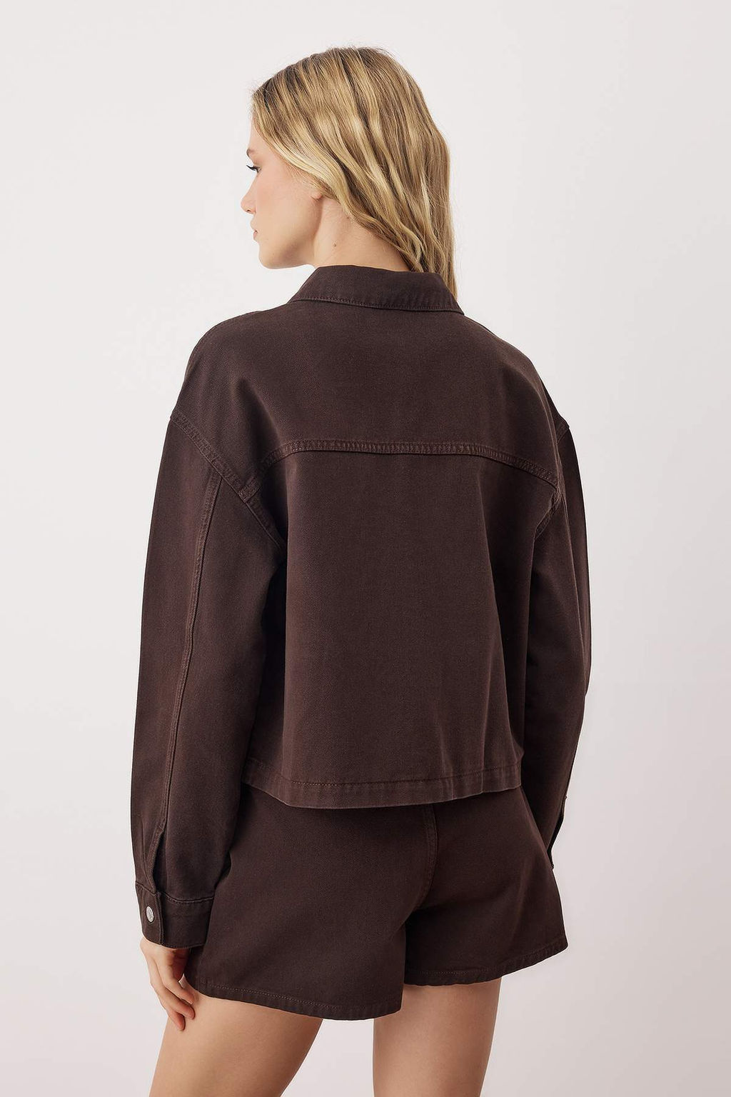 Kahverengi Cep Detayl? Regular Denim Ceket TWOAW26CE00038 - Trendyolmilla фото 4