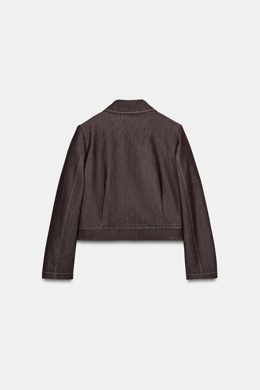 CHAQUETA CORTA BOLSILLOS SOLAPA / Marr?n - Zara фото 9