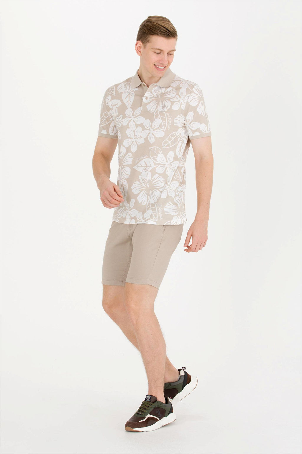 U. S. Polo Assn Мужская футболка с воротником-поло Stone - U.s. polo assn фото 12