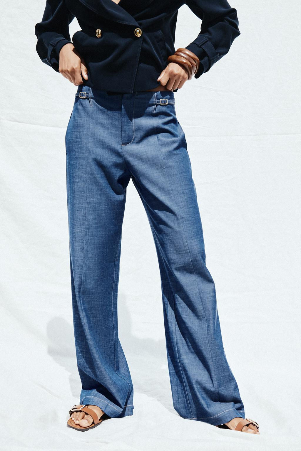 WIDE-LEG TROUSERS WITH BELT LOOPS - Zara фото 2