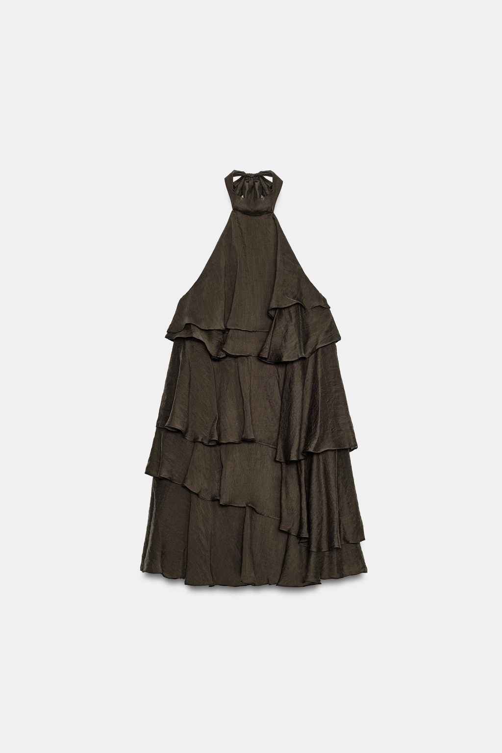 VESTIDO CORTO VOLANTES / Marr?n - Zara фото 6