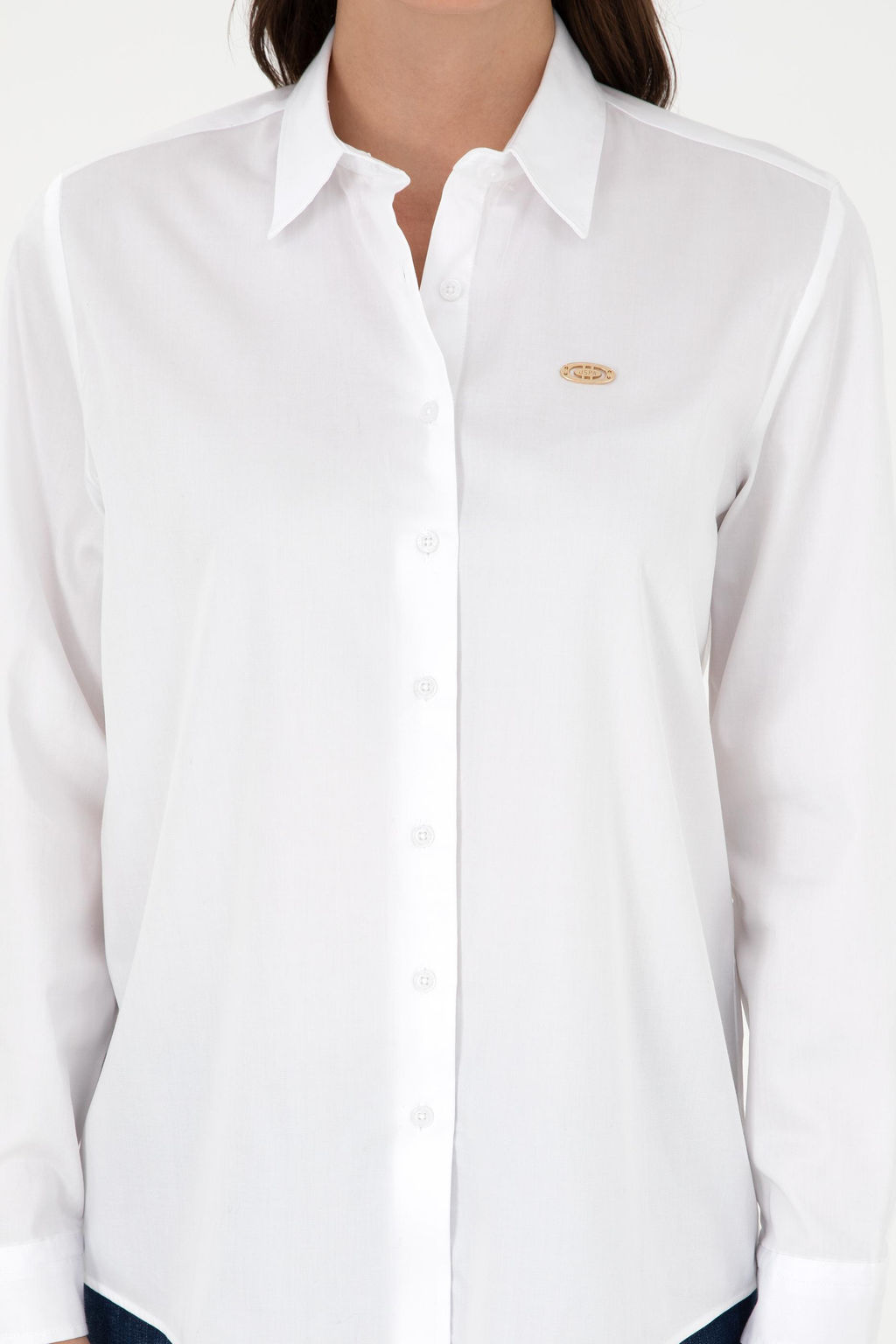 Женская белая рубашка с длинным рукавом Неожиданная скидка в корзине - U.s. polo assn фото 6