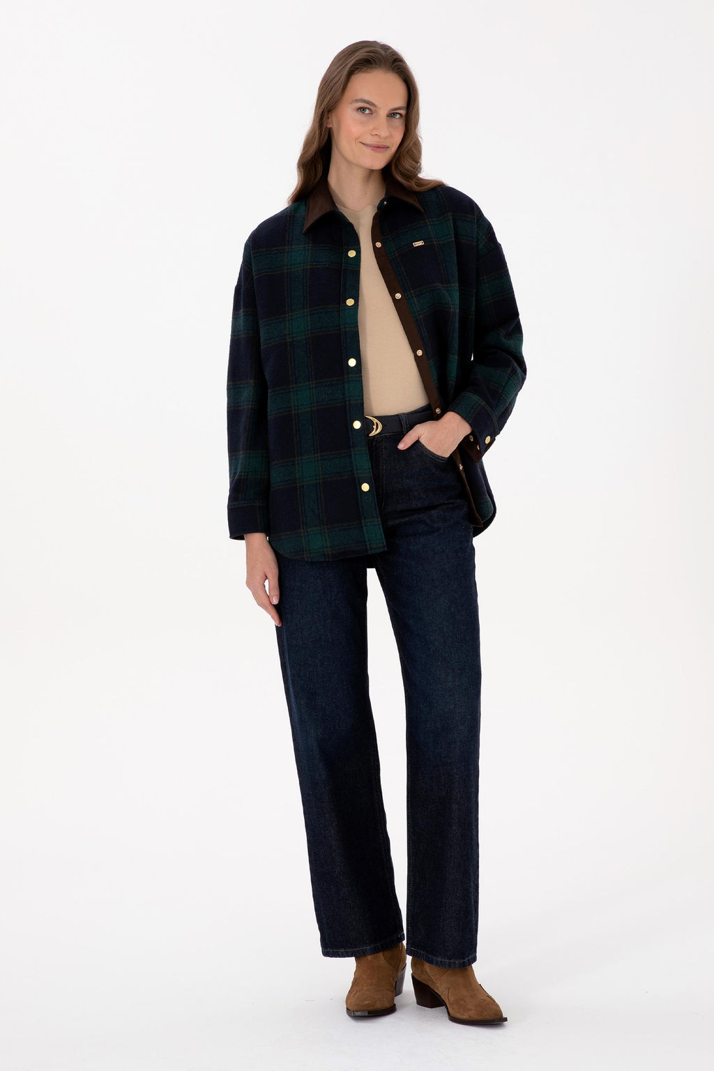 Kad_n Koyu Ye_il Uzun Kollu G_mlek - U.s. polo assn фото 4