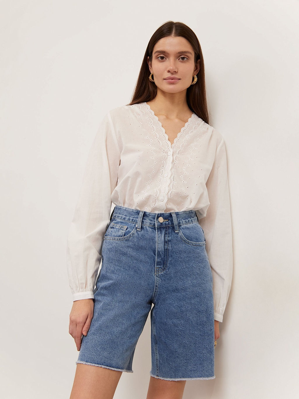 Джинсовые шорты P013/varvaris - Emka фото 2