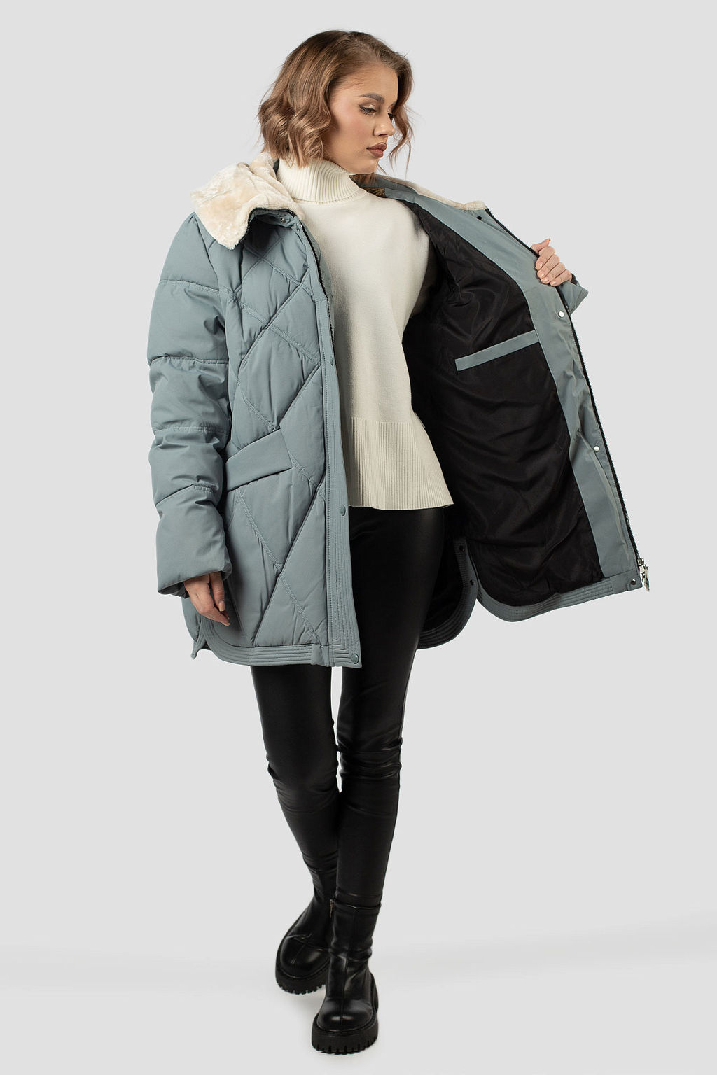 05-2257 Куртка женская зимняя (биопух 250) - El podio фото 3