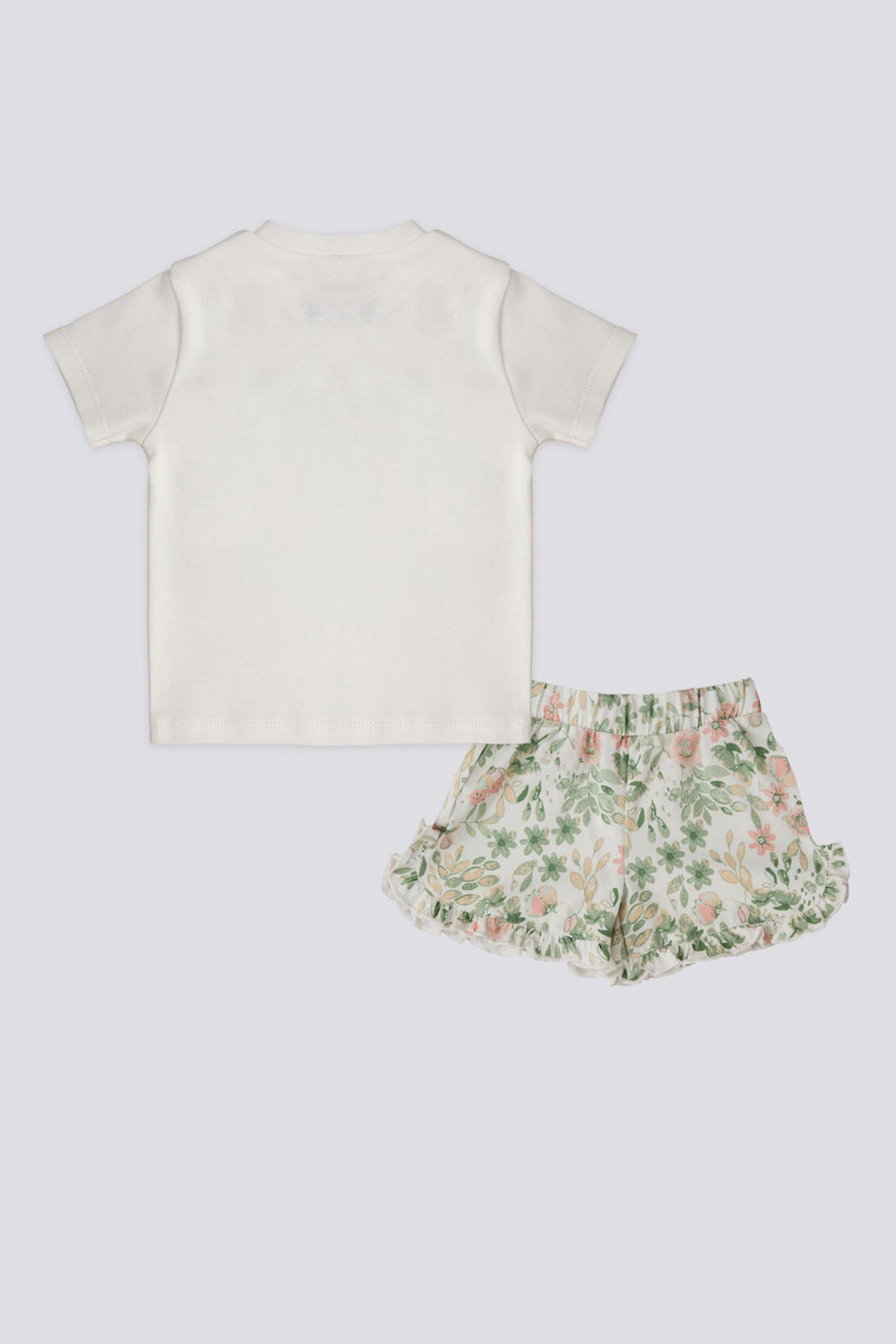 Комплект из двух футболок с короткими рукавами и цветочным принтом для маленьких девочек Неожиданная скидка в корзине - U.s. polo assn фото 2