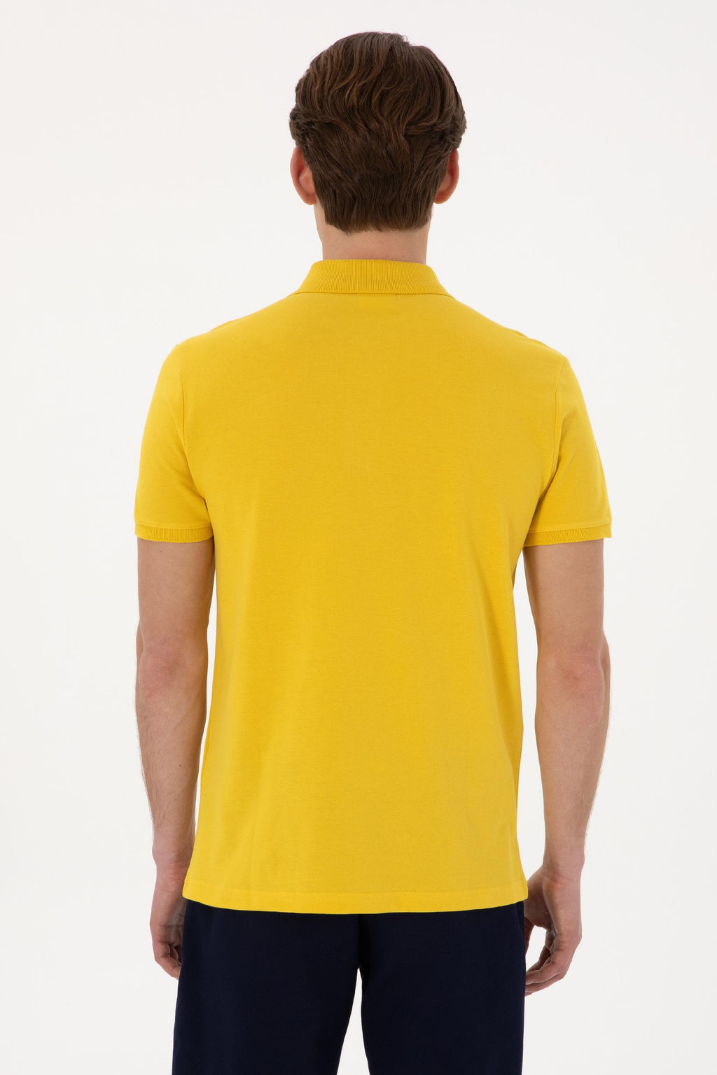 Erkek Slim Fit Polo Yaka Sar_ Basic Ti__rt Sepette S_rpriz _ndirim - U.s. polo assn фото 5