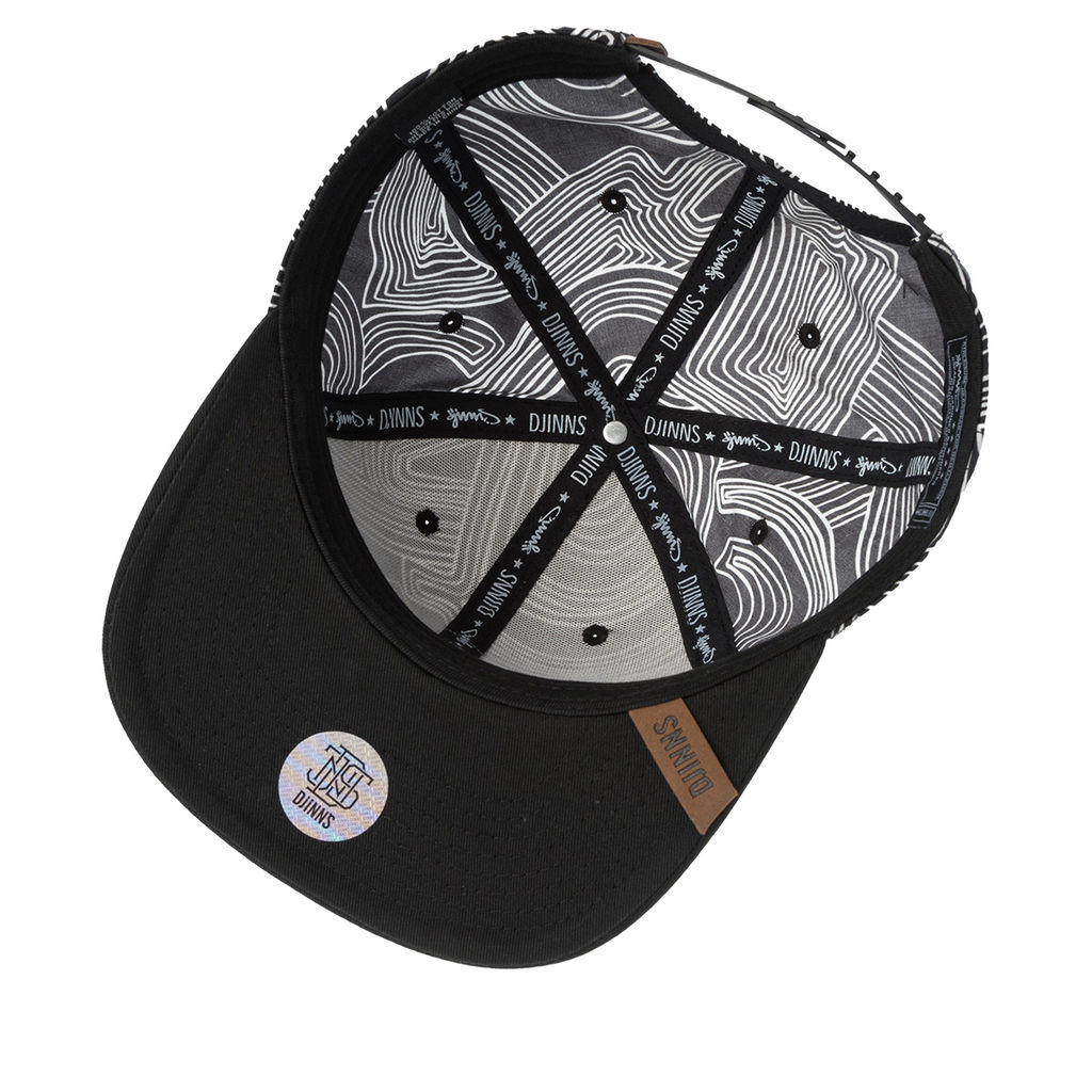 Бейсболка DJINNS арт. 6P SB MA Pattern (черный / белый)  фото 2