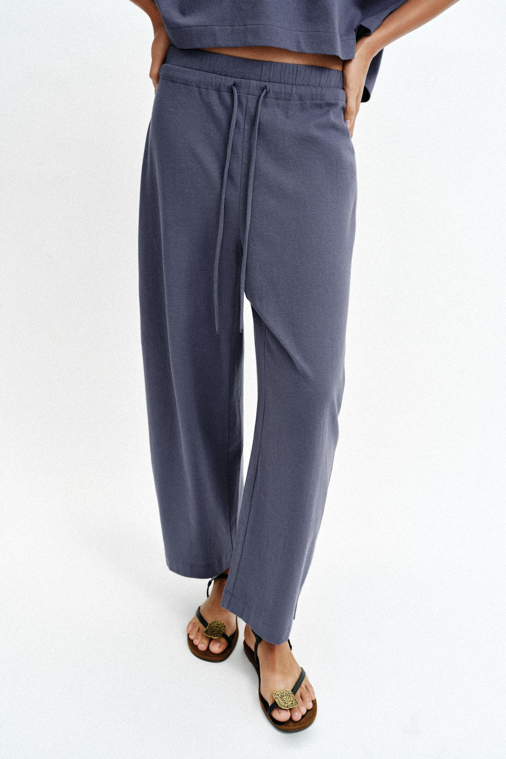 PANTAL?N R?STICO CORDONES / ?ndigo - Zara фото 2