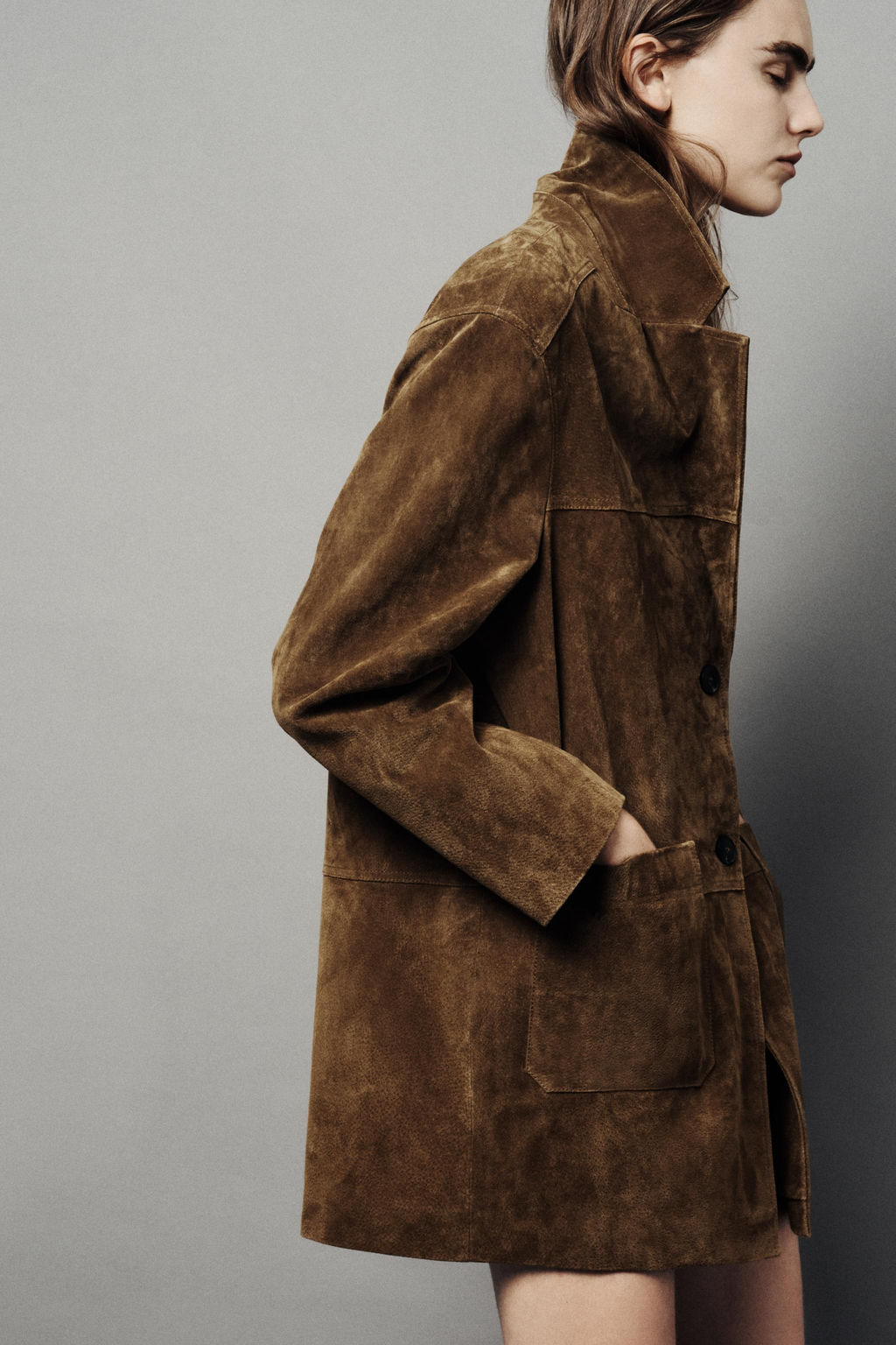 100% LEATHER LONG JACKET