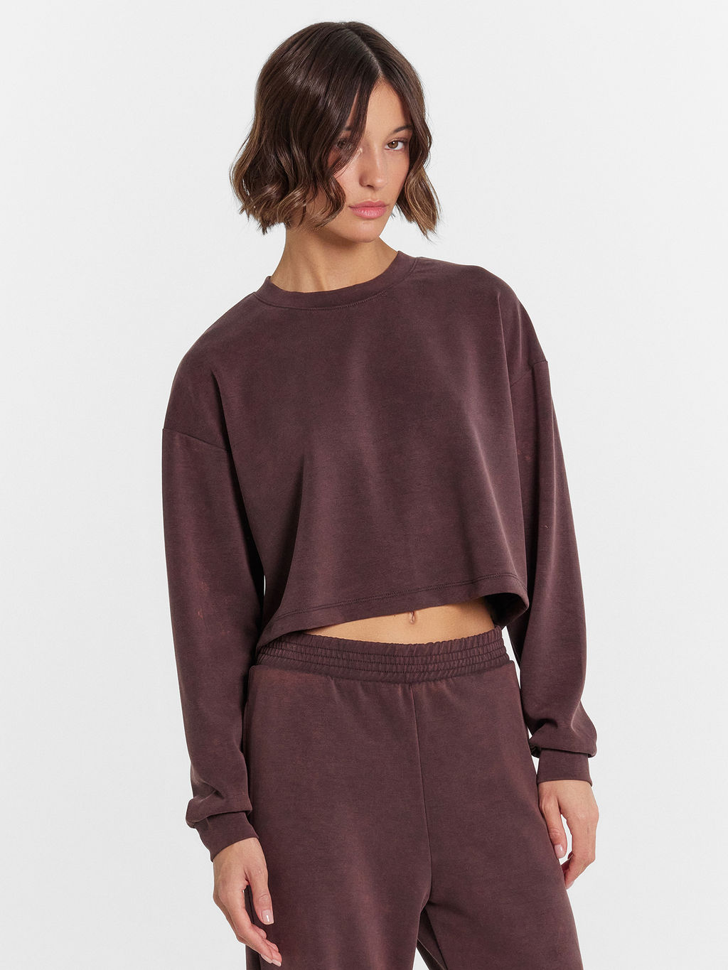 Комплект женский (джемпер, брюки) шоколадный с дизайнерским принтом шоколадная варка 192543 - Mark formelle фото 4