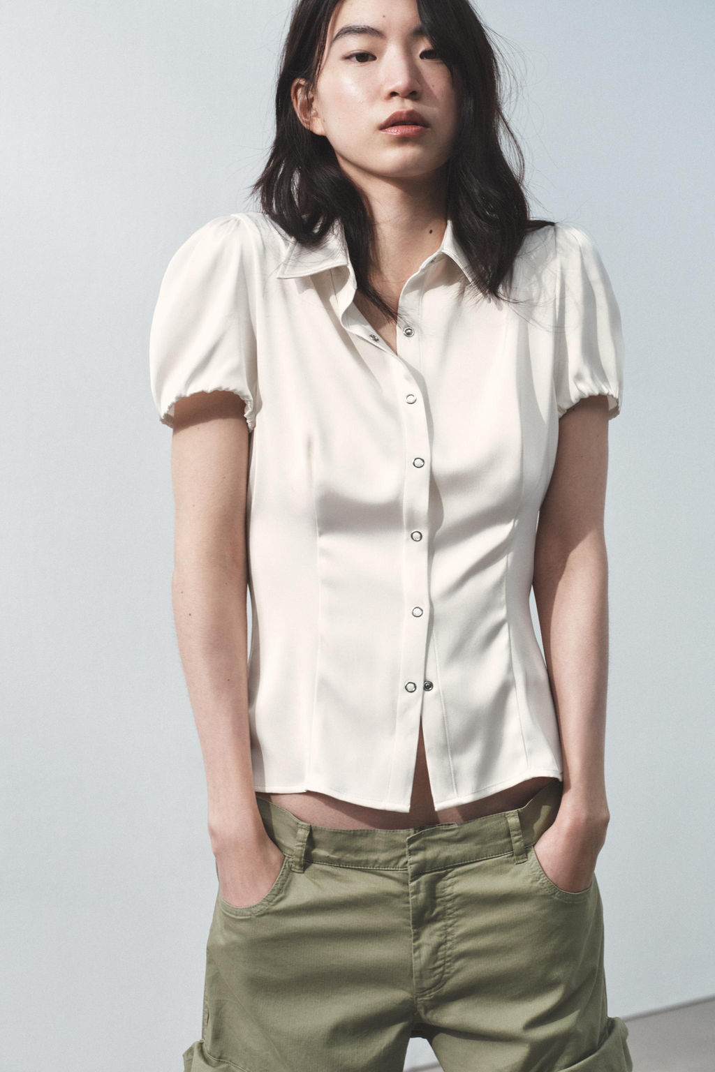 SATIN SHIRT - Zara фото 8