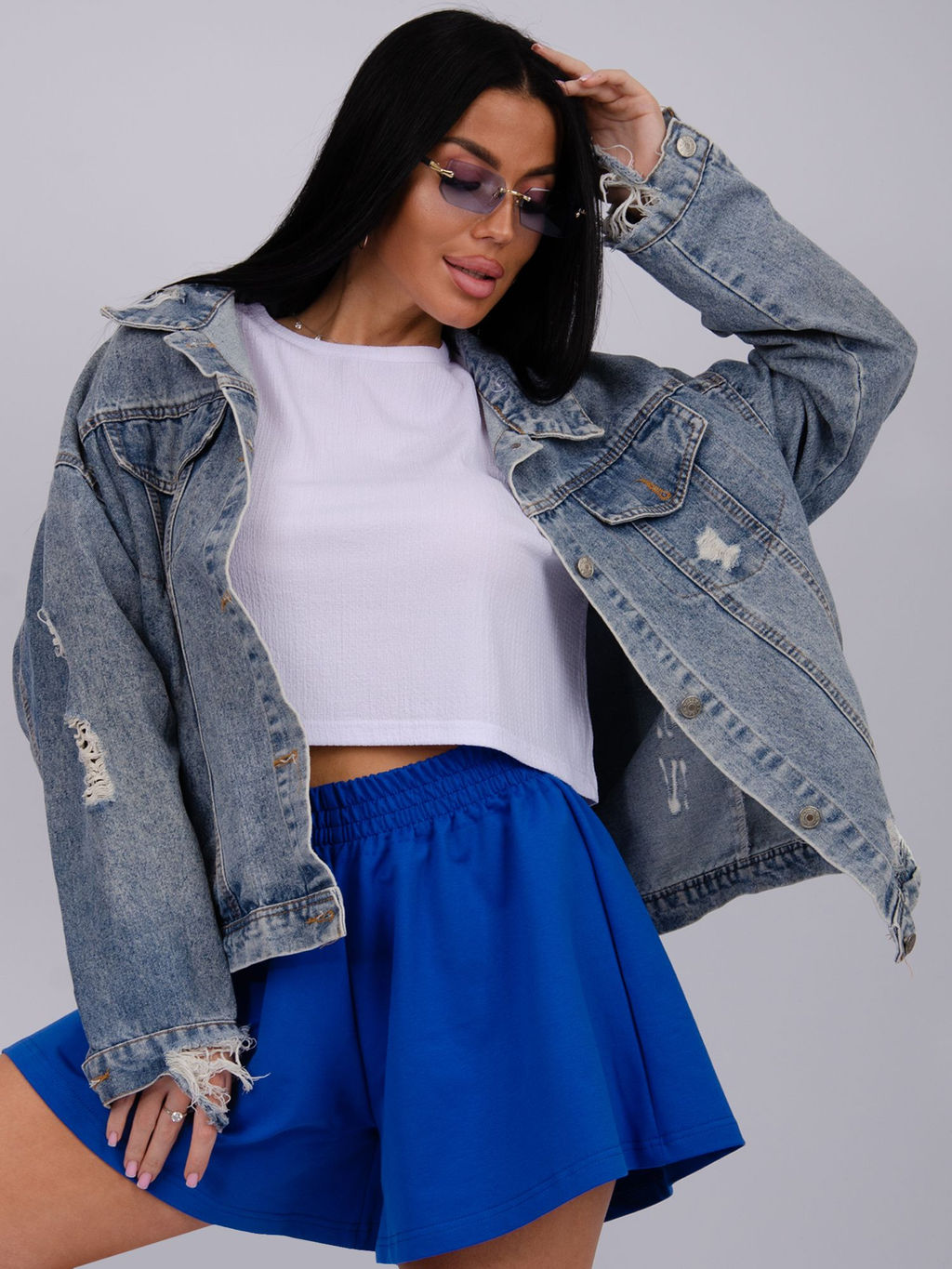 Шорты Лолита, футер с лайкрой - Малина фото 47