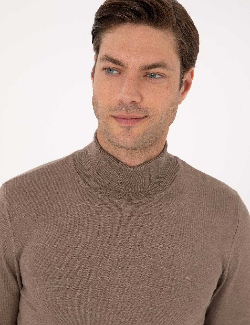 Vizon Melanj Slim Fit Bal_k__ Yaka Basic Triko Kazak