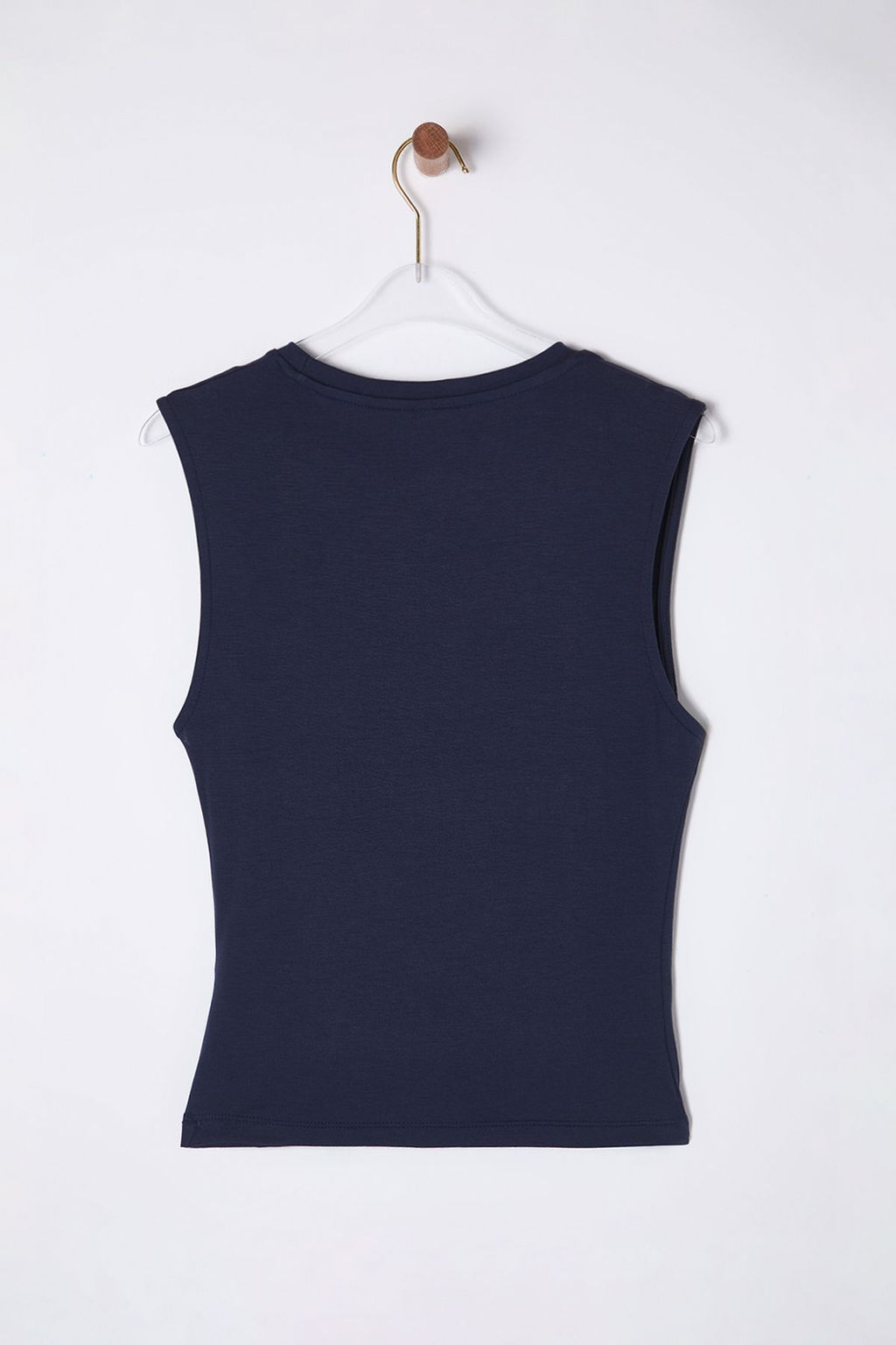 Lacivert Viskon Buzgu/Drape Detayl? Fitted/Vucuda Oturan Orme Bluz TWOSS25BZ00023 - Trendyolmilla фото 8