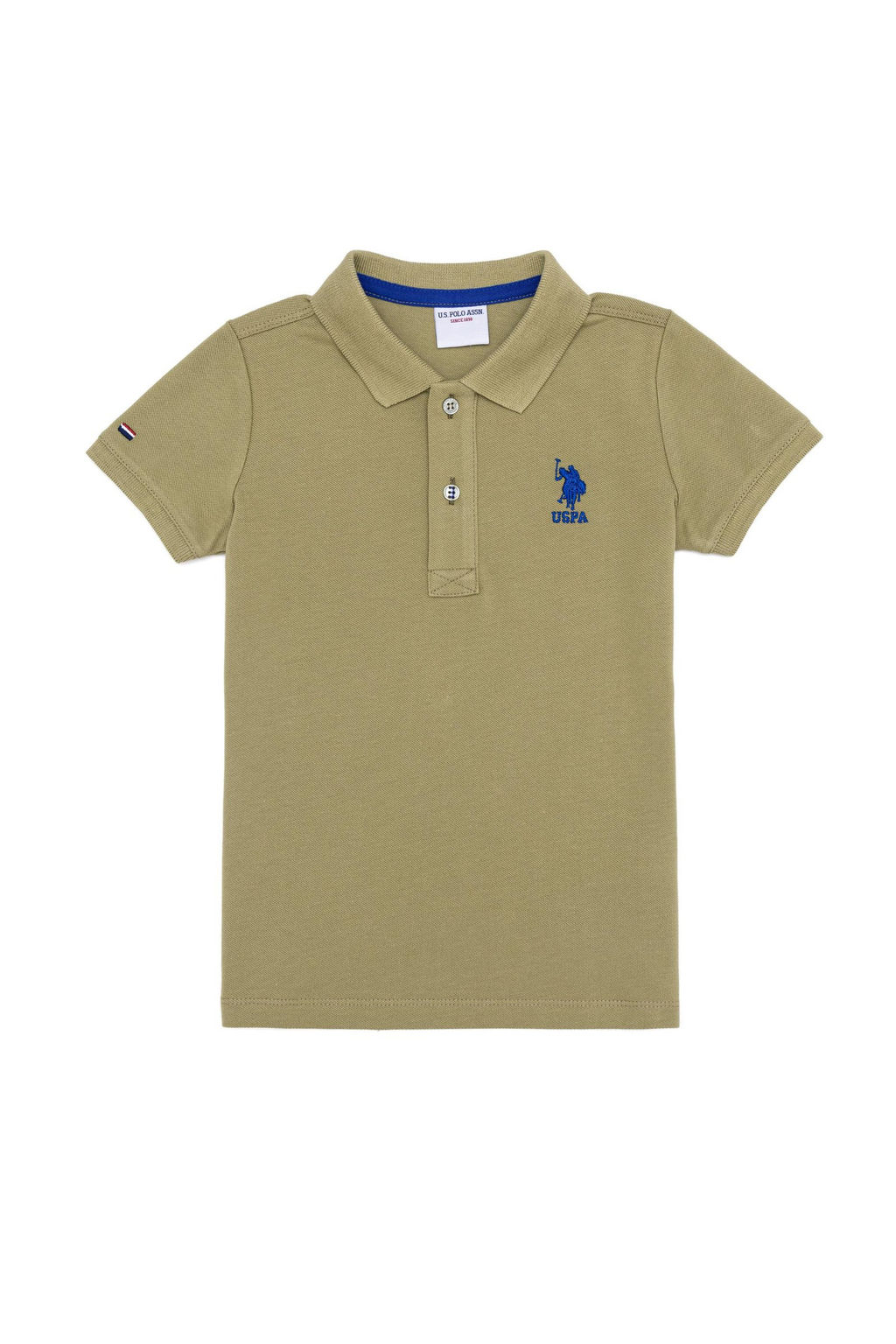 Футболка с воротником поло цвета хаки для мальчиков Basic - U.s. polo assn фото 4