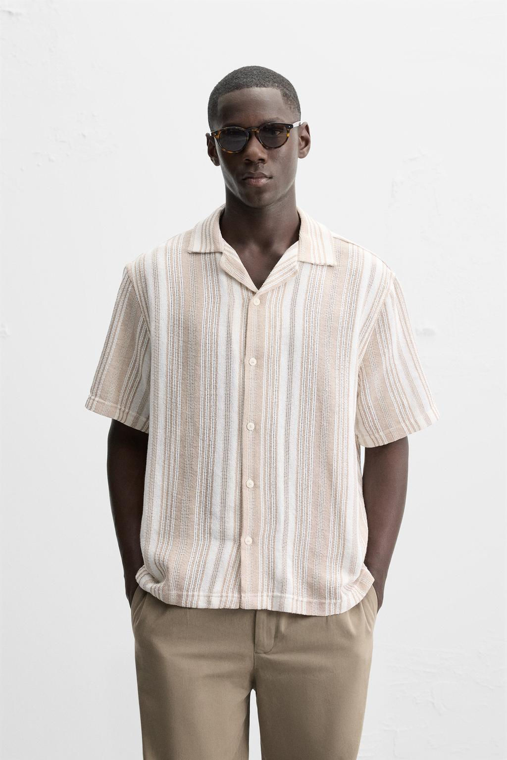 STRIPED TEXTURED SHIRT - Zara фото 2
