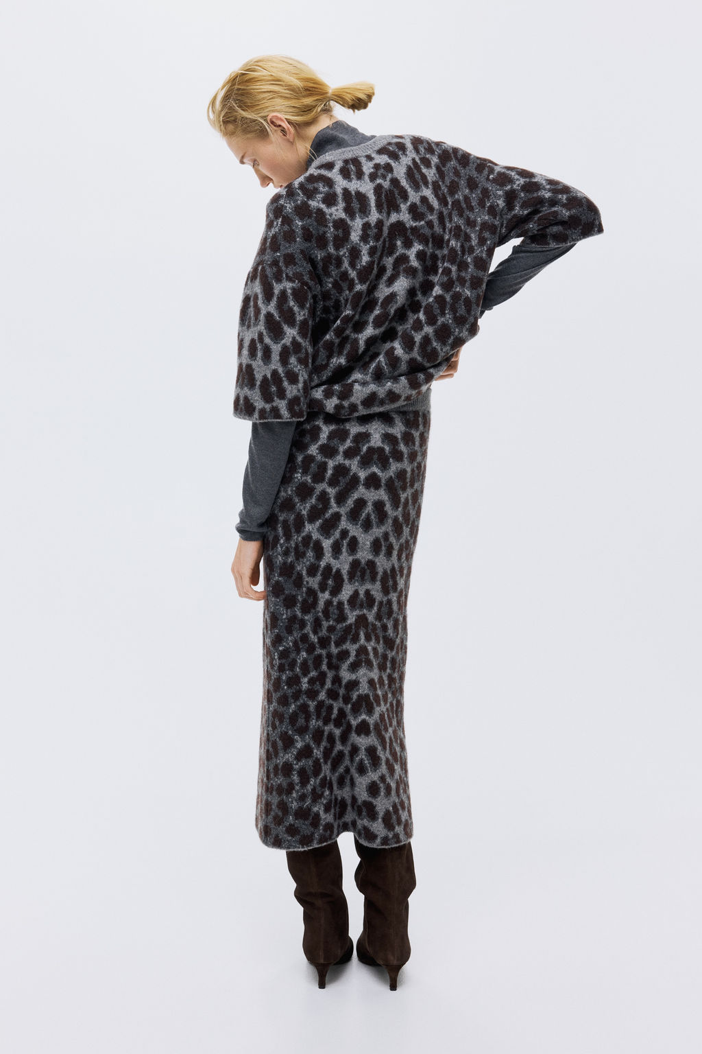 Falda en punto jacquard - H&m фото 4