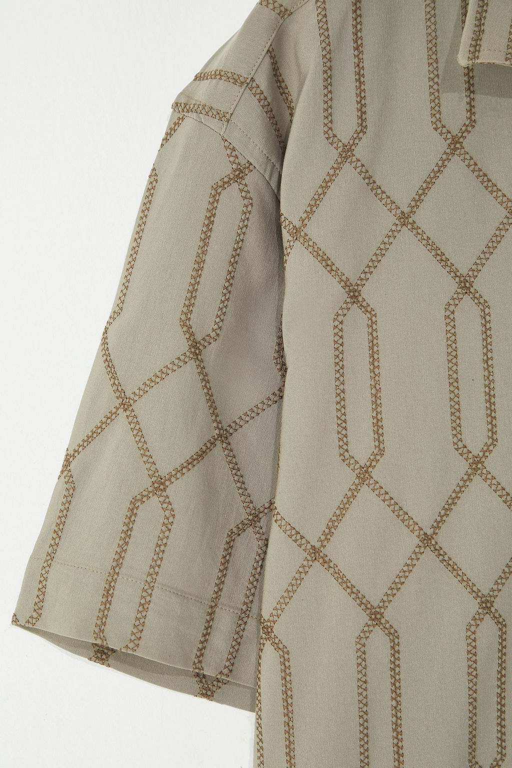 TRENDYOL MAN Haki Oversize Gomlek TMNSS25GO00050 - Trendyolmilla фото 8