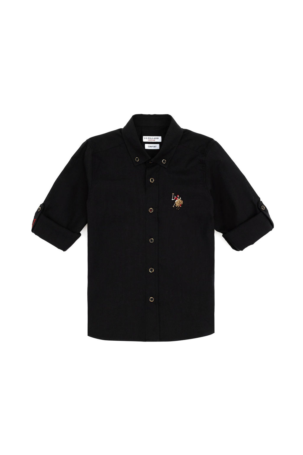 Рубашка U.s. Polo Assn для мальчика черная хлопок  фото 5