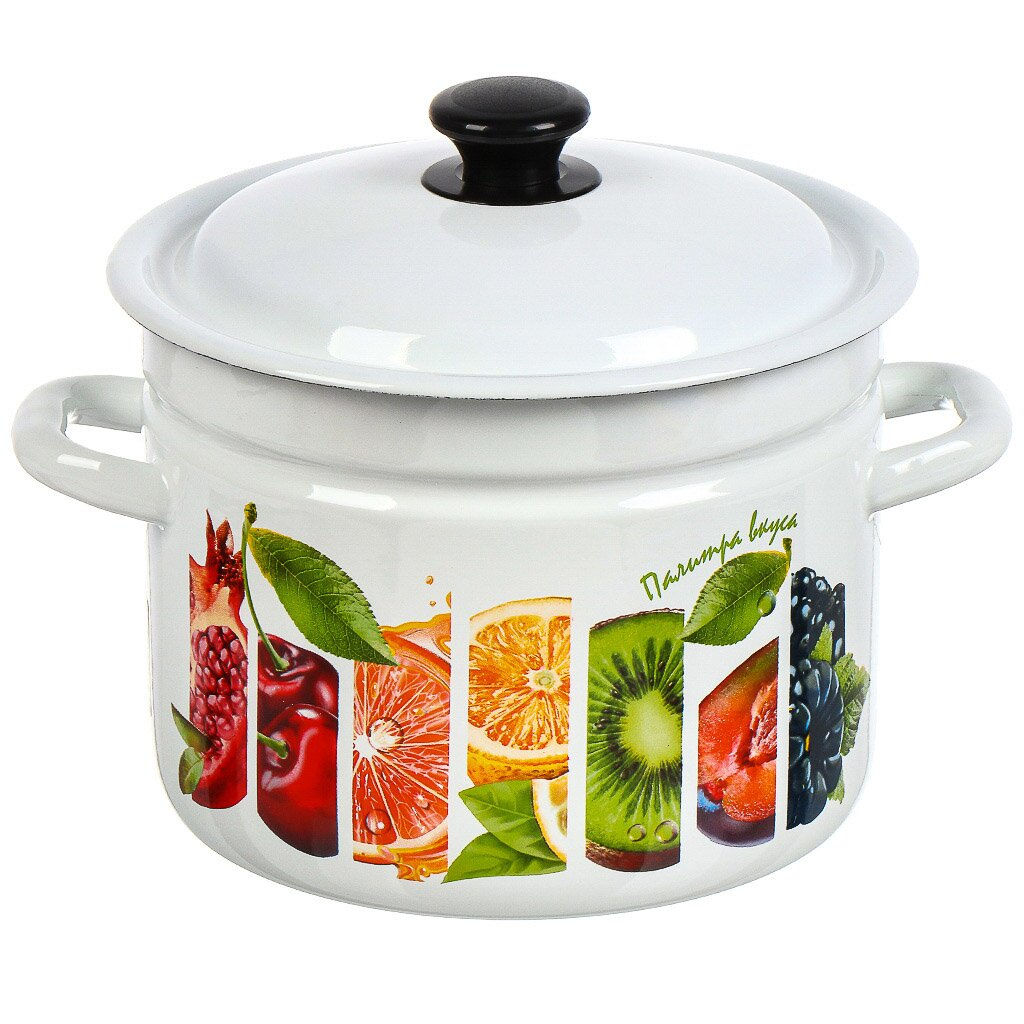 ЭМ_Кастрюля 6,0 л цилиндр (декор), арт 41804-182/6 КМК/ОБКЛ